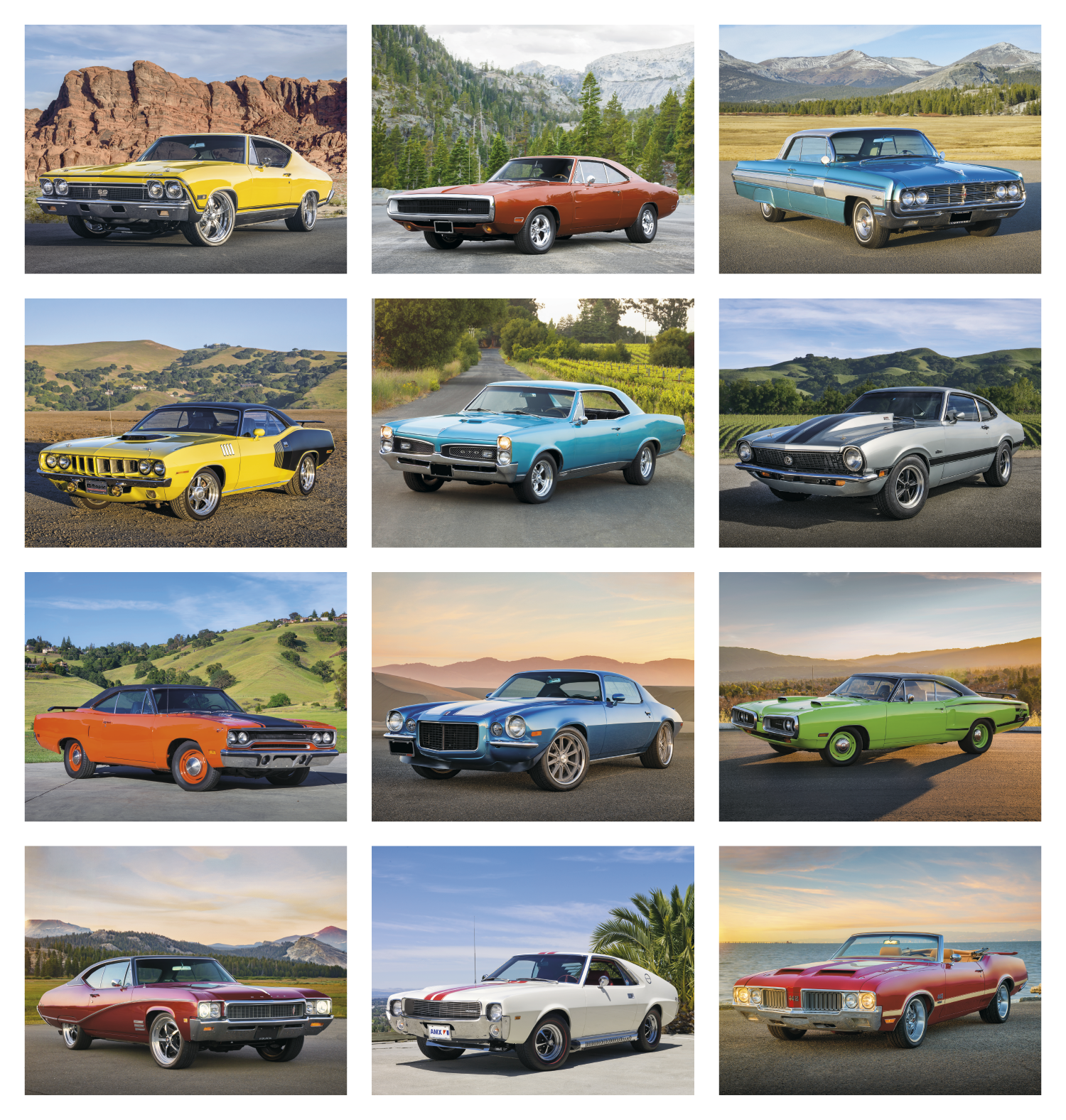 Muscle Cars Calendar Product Image