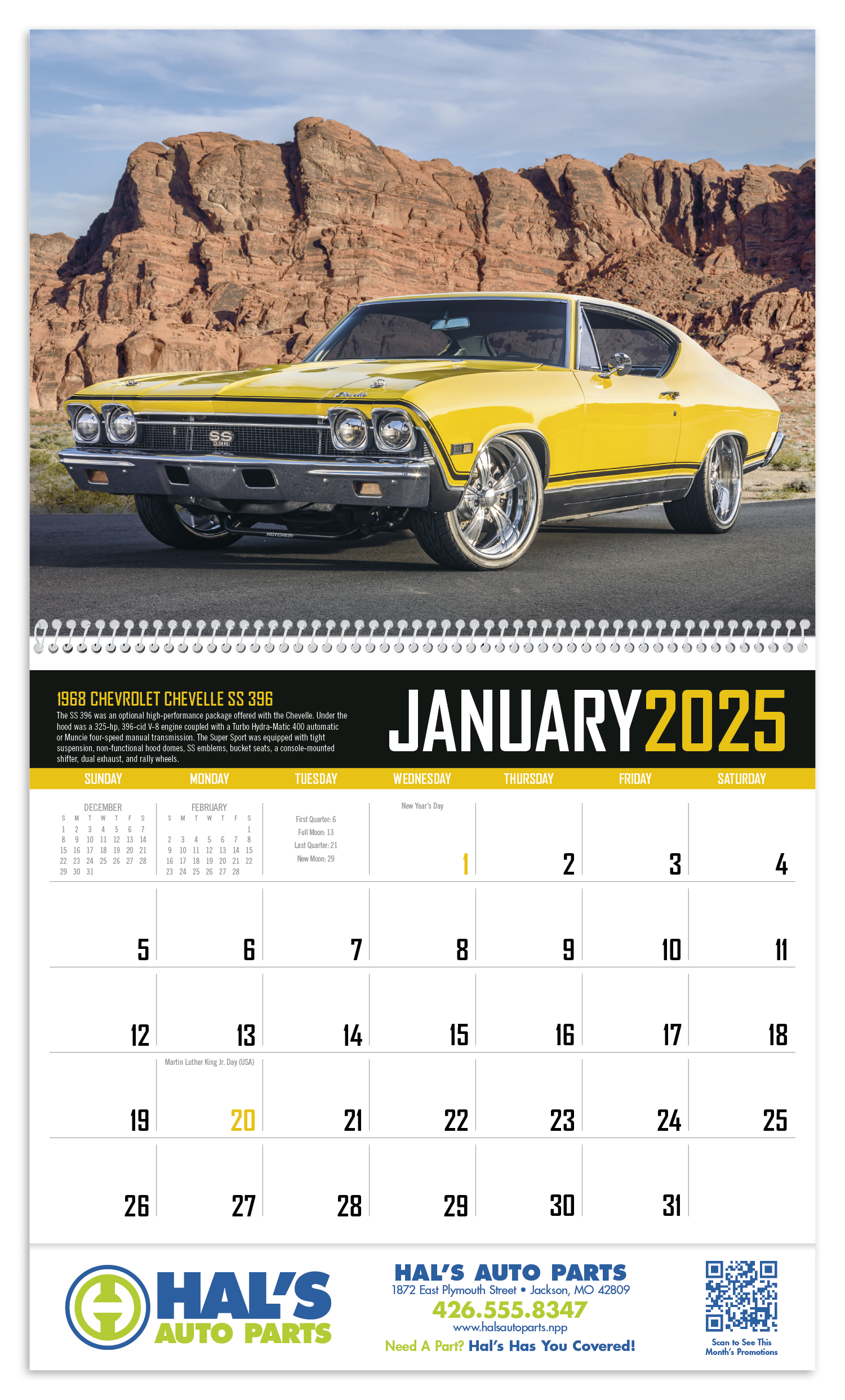 Muscle Cars Calendar Product Image