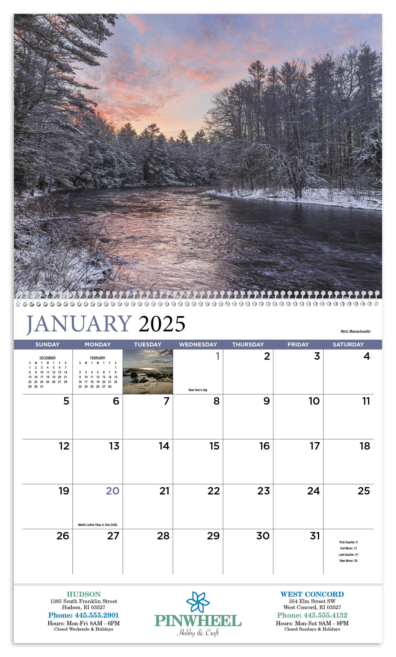 New England Spiral Calendar Product Image
