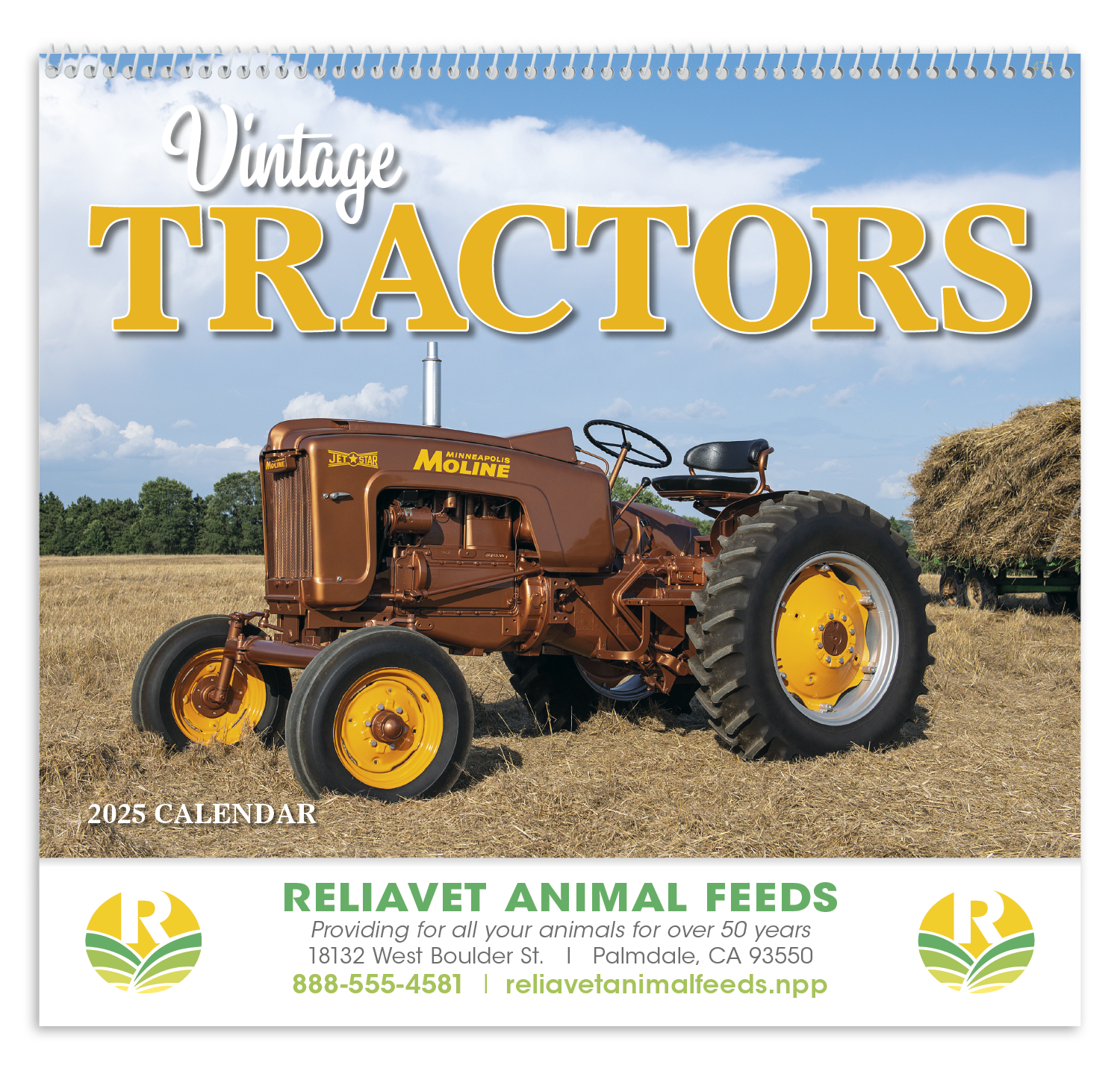 Vintage Tractors Spiral Calendar Product Image