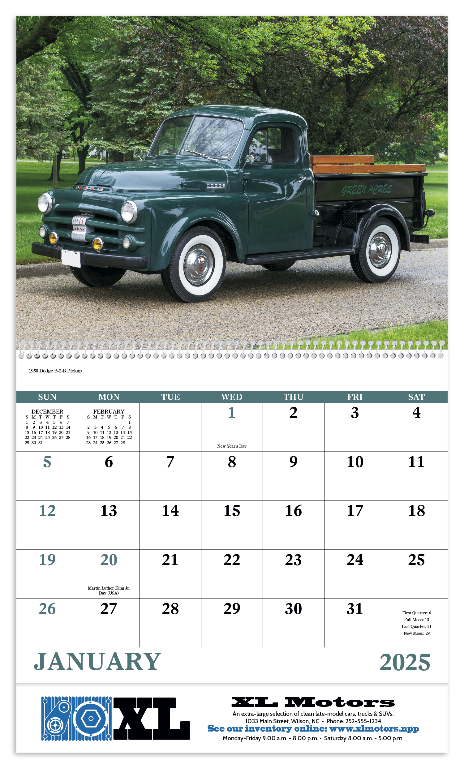 Treasured Trucks Spiral Calendar Product Image