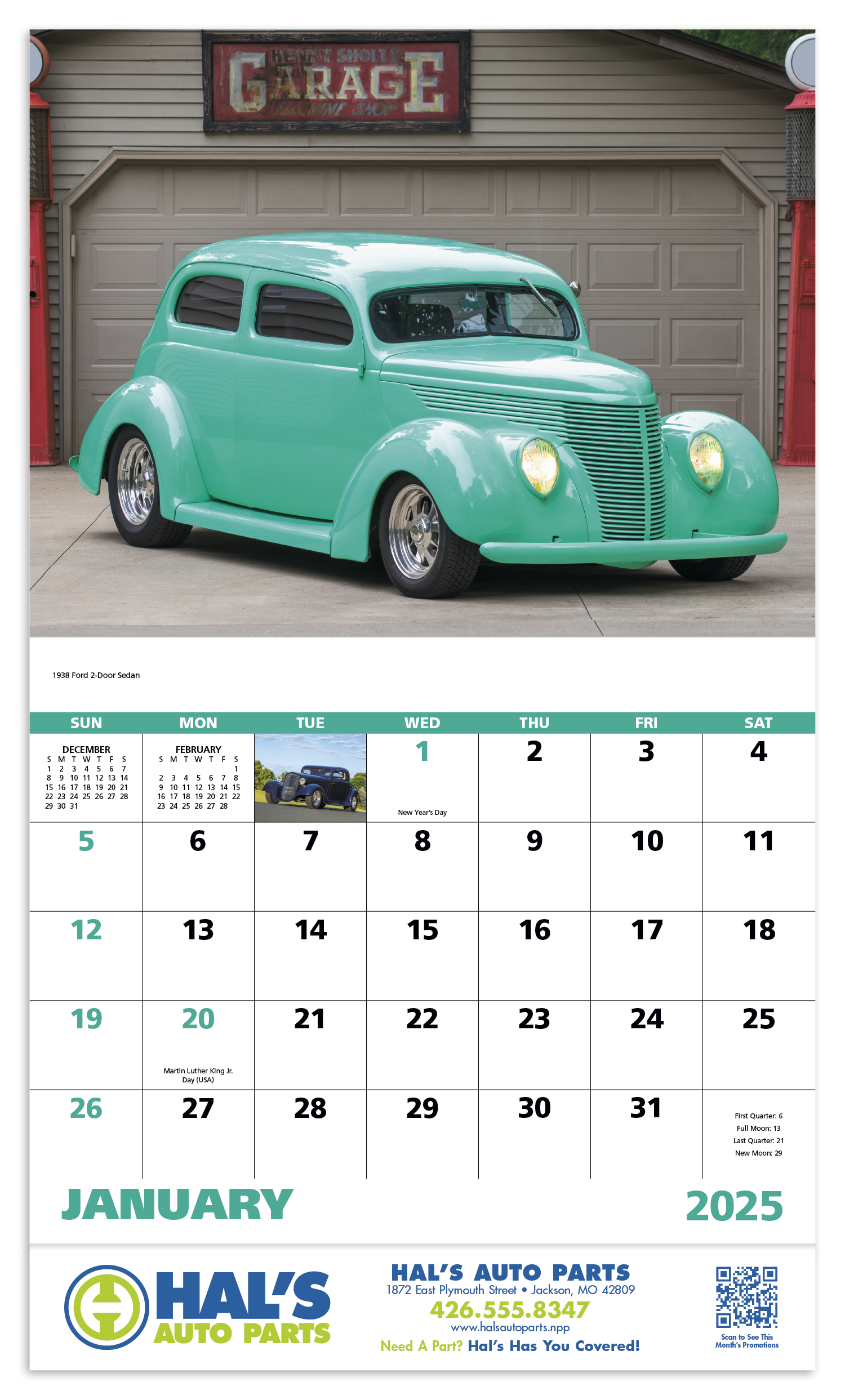 Street Rods Stapled Calendar Product Image