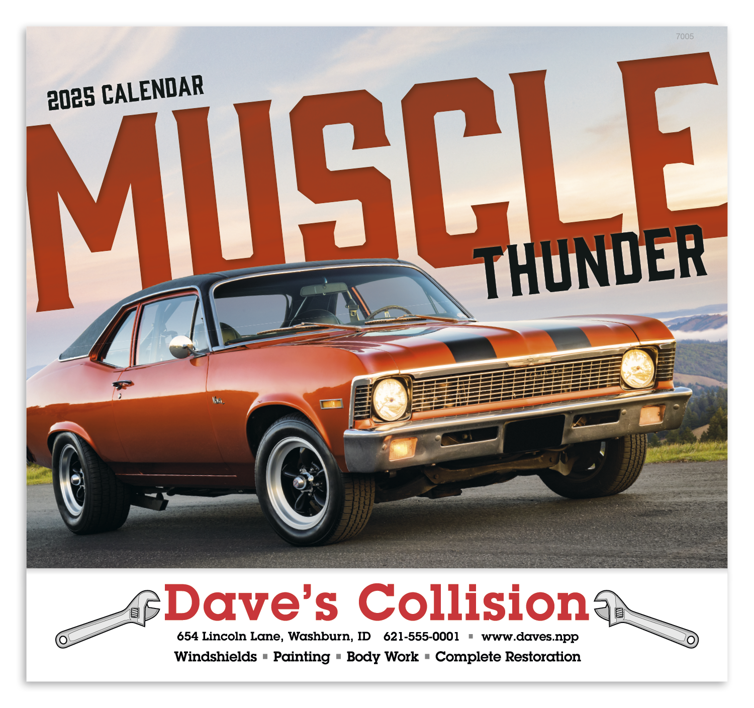 Muscle Thunder Stapled Calendar Product Image