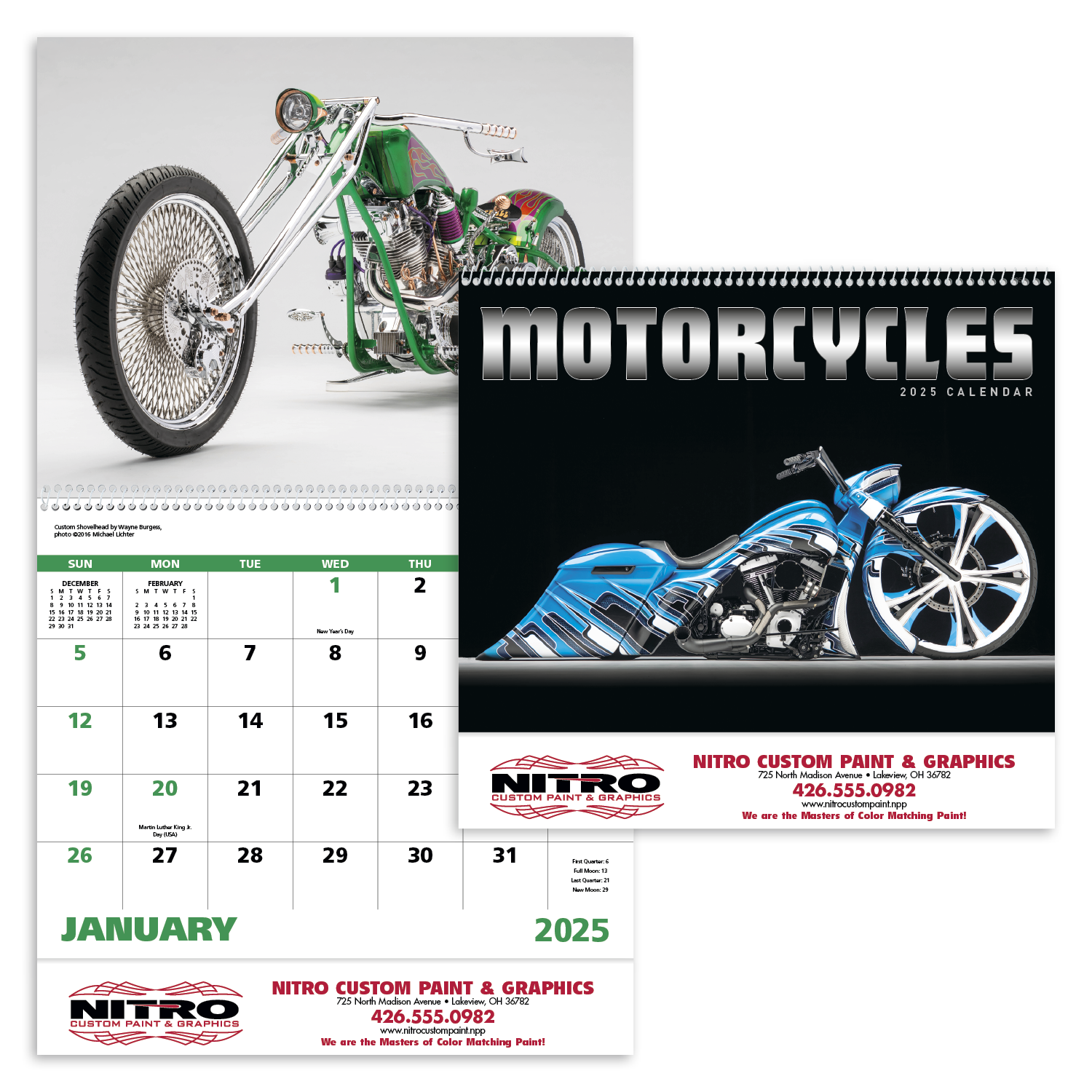 Motorcycles Spiral Calendar Product Image