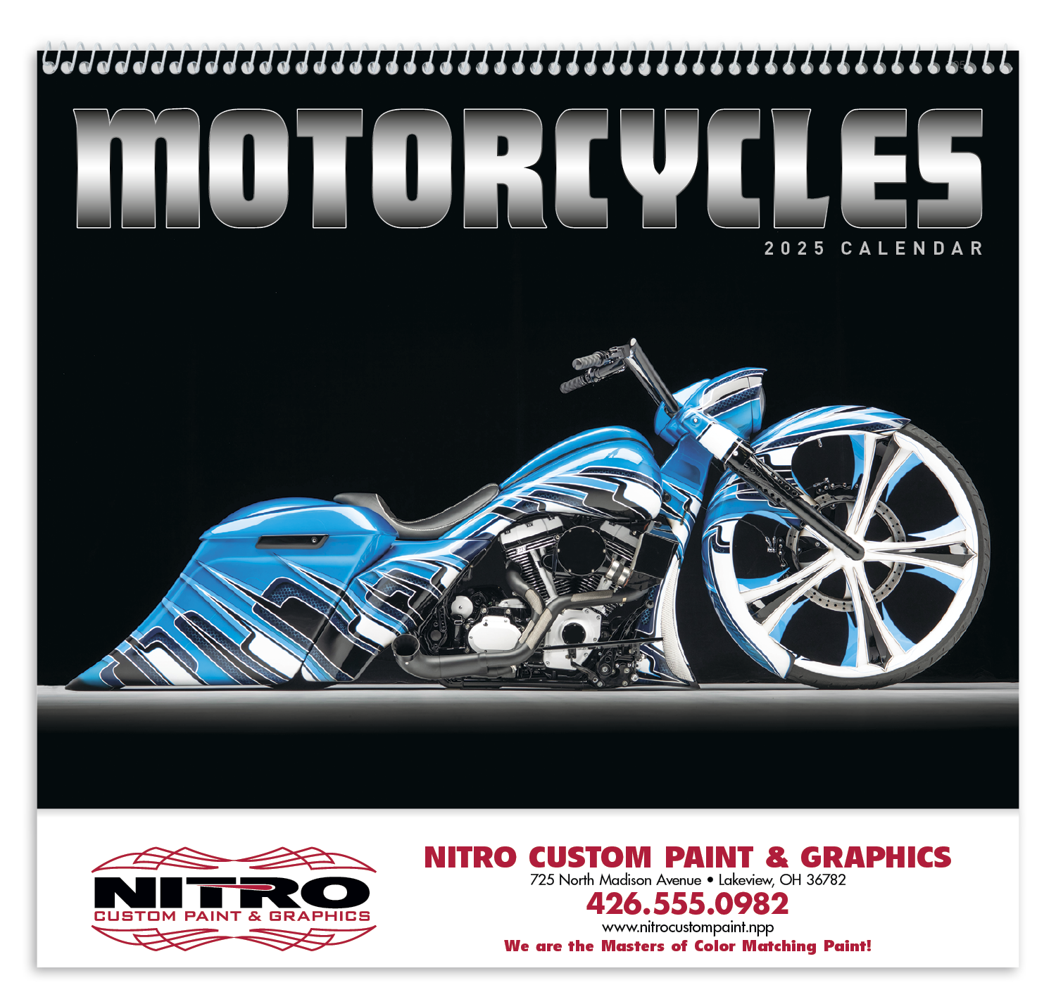Motorcycles Spiral Calendar Product Image
