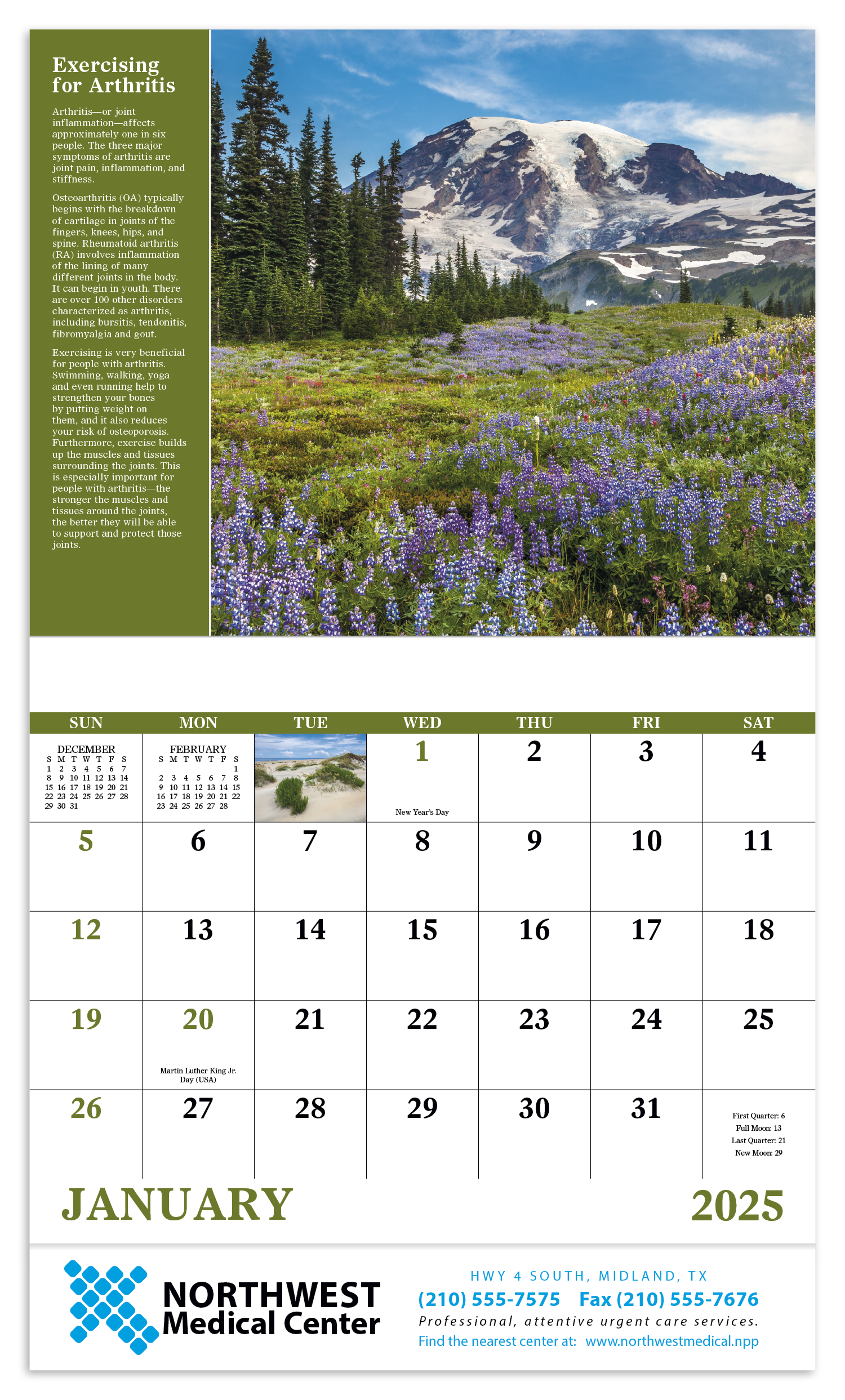 Healthy Living Stapled Calendar Product Image