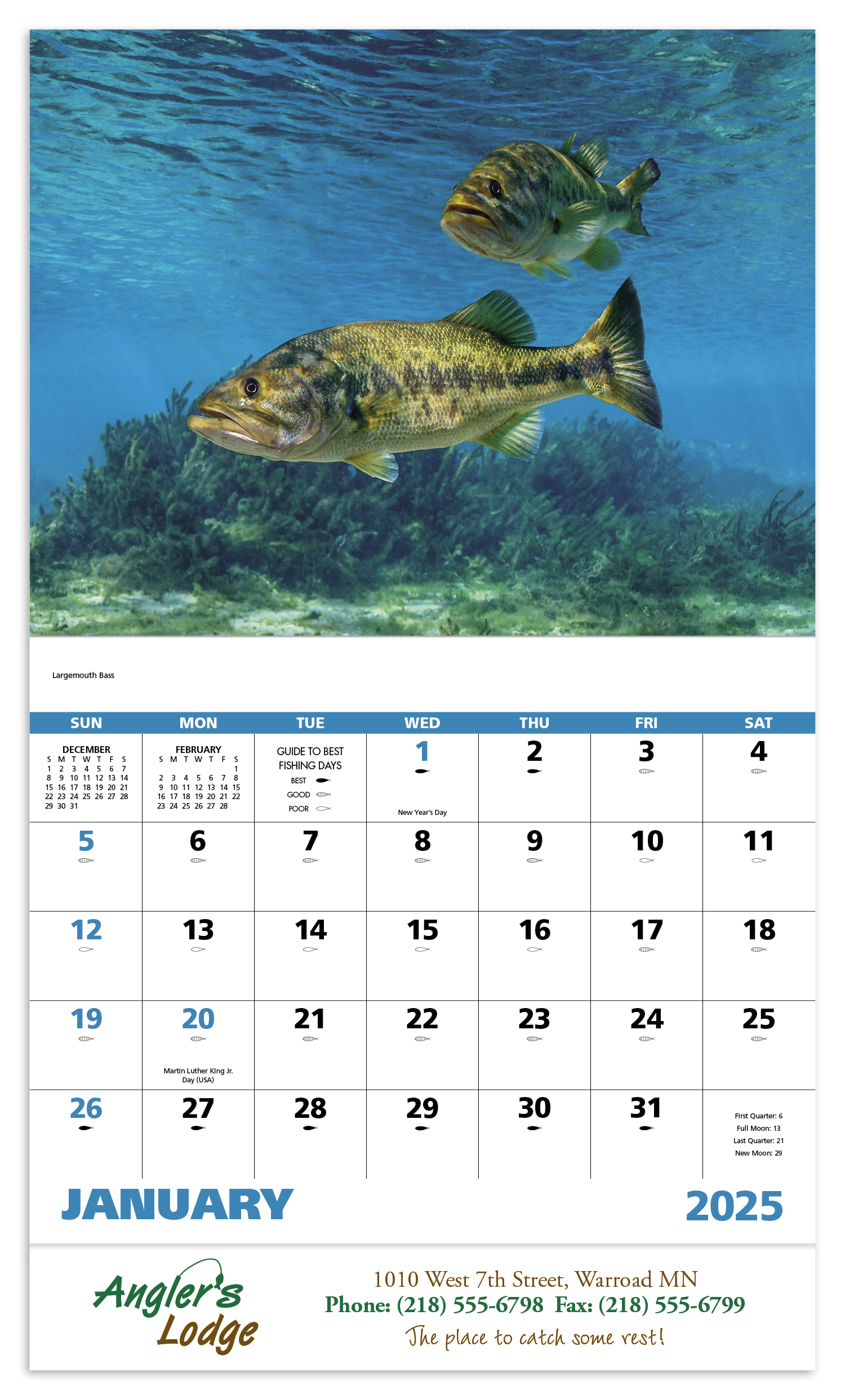 Fishing Stapled Calendar Product Image