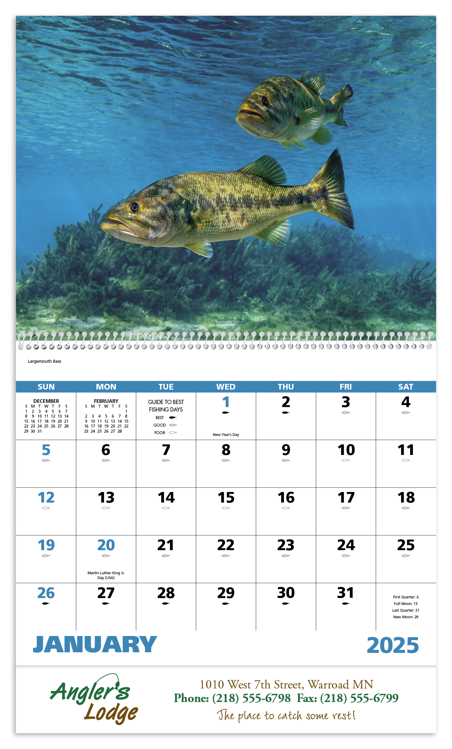 Fishing Spiral Calendar Product Image
