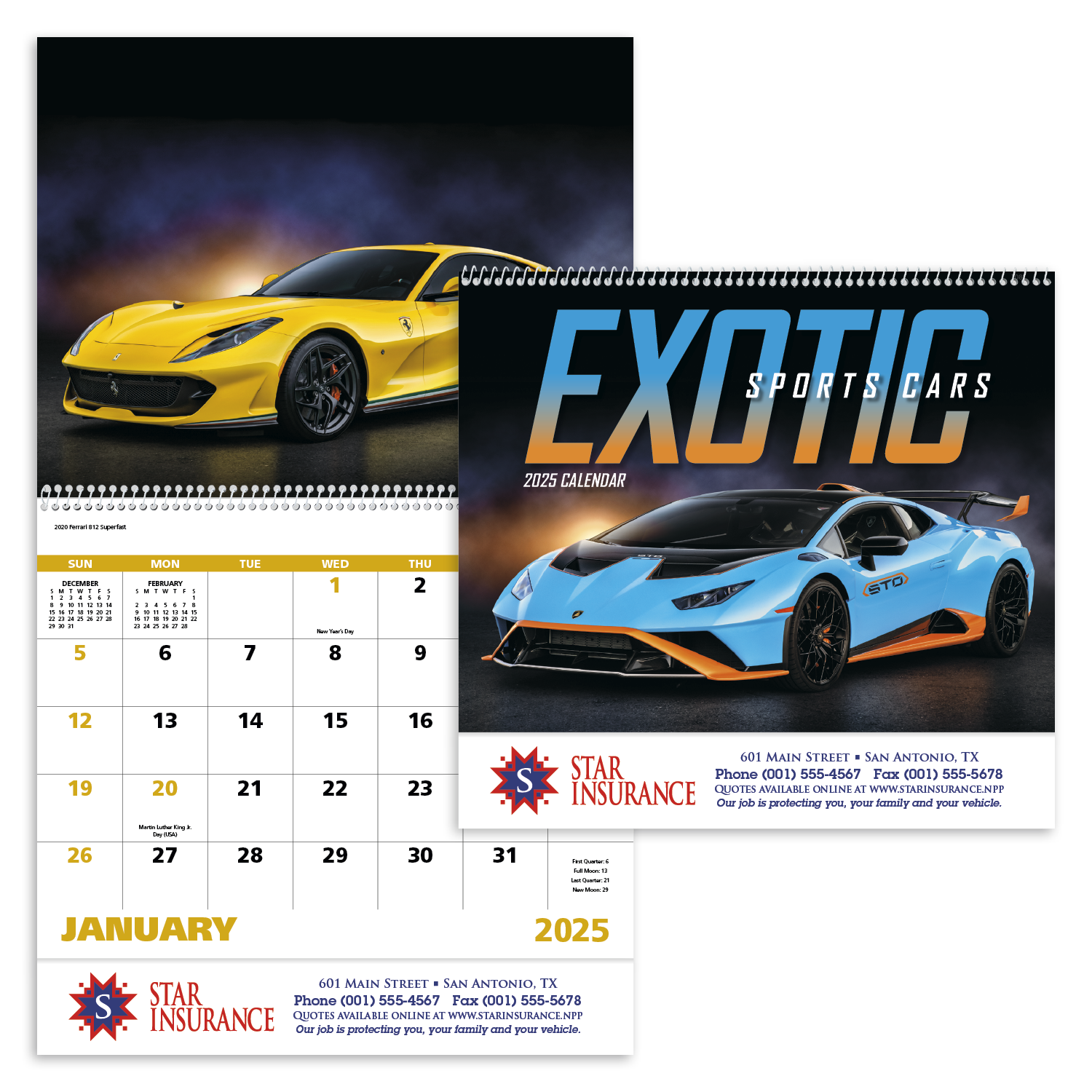 Exotic Sports Cars Spiral Calendar Product Image