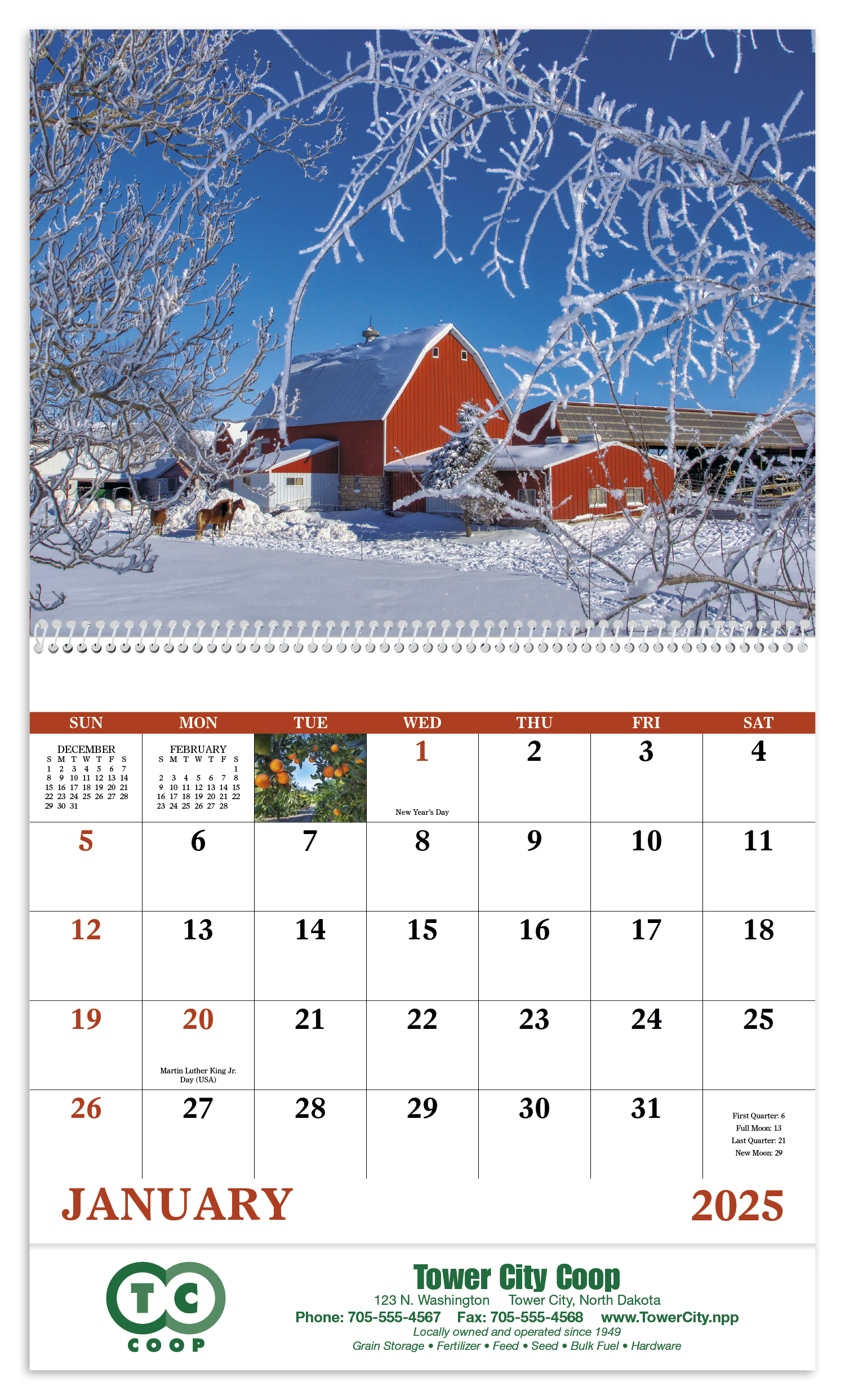 Agriculture Spiral Calendar Product Image