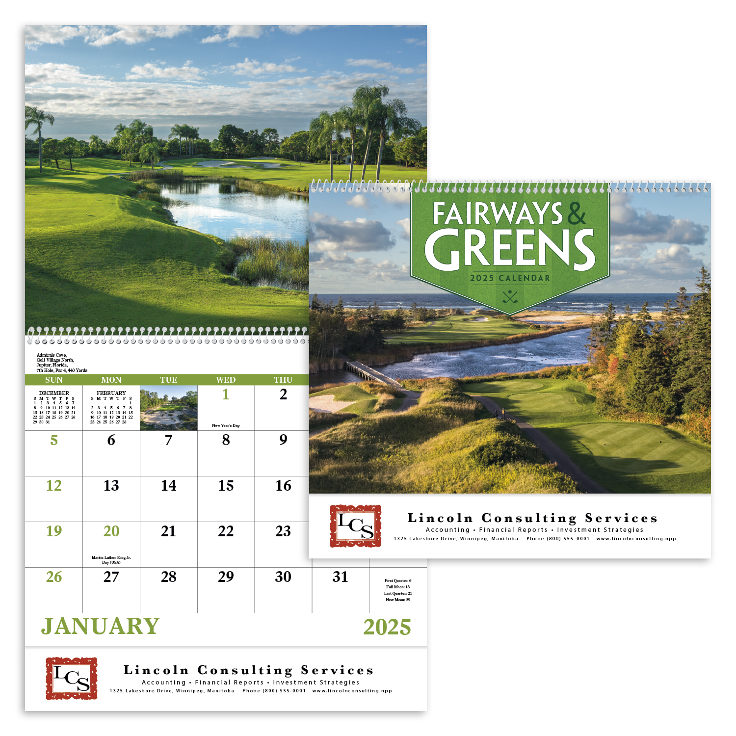 Fairways & Greens Spiral Golf Calendar Product Image