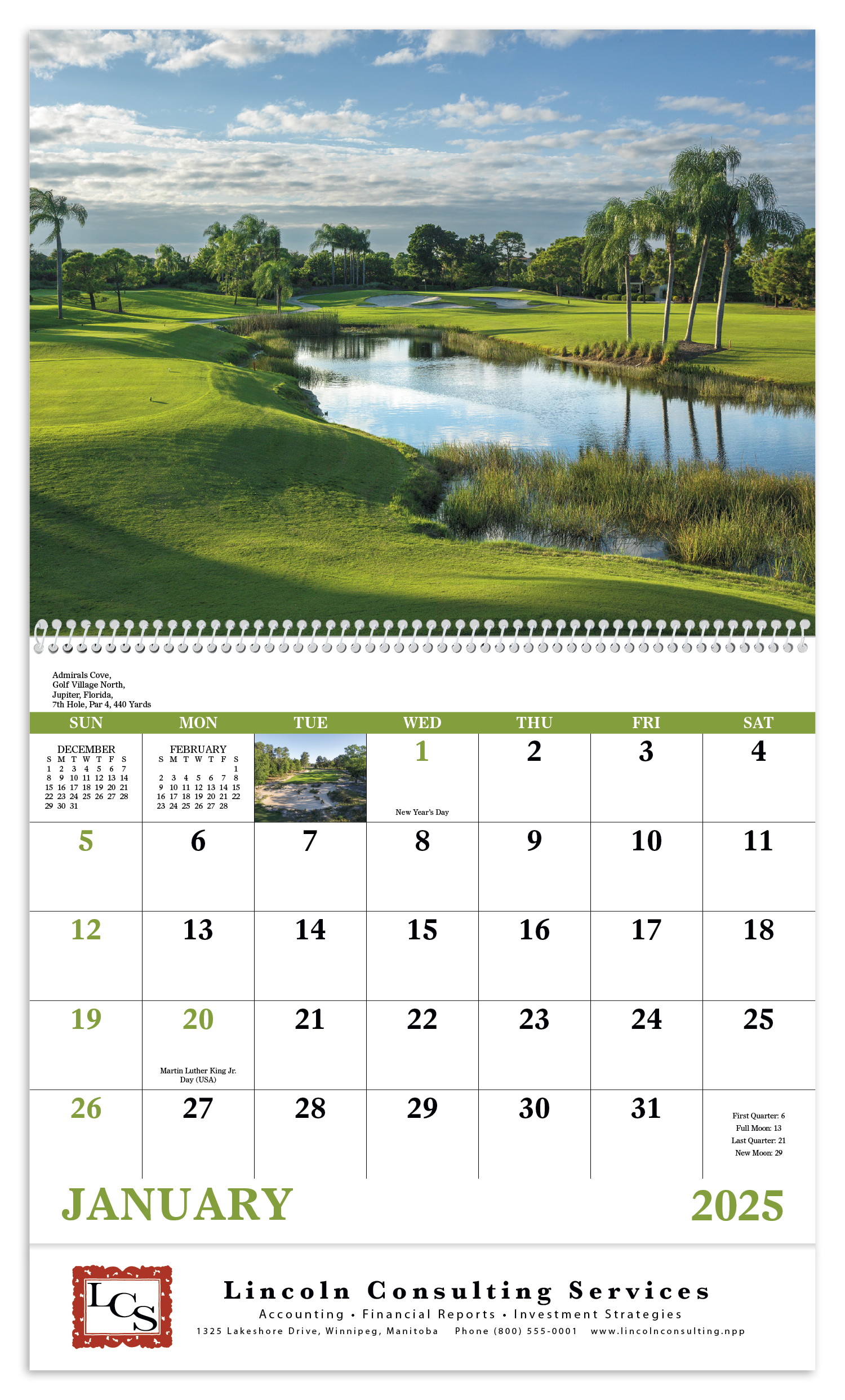 Fairways & Greens Spiral Golf Calendar Product Image