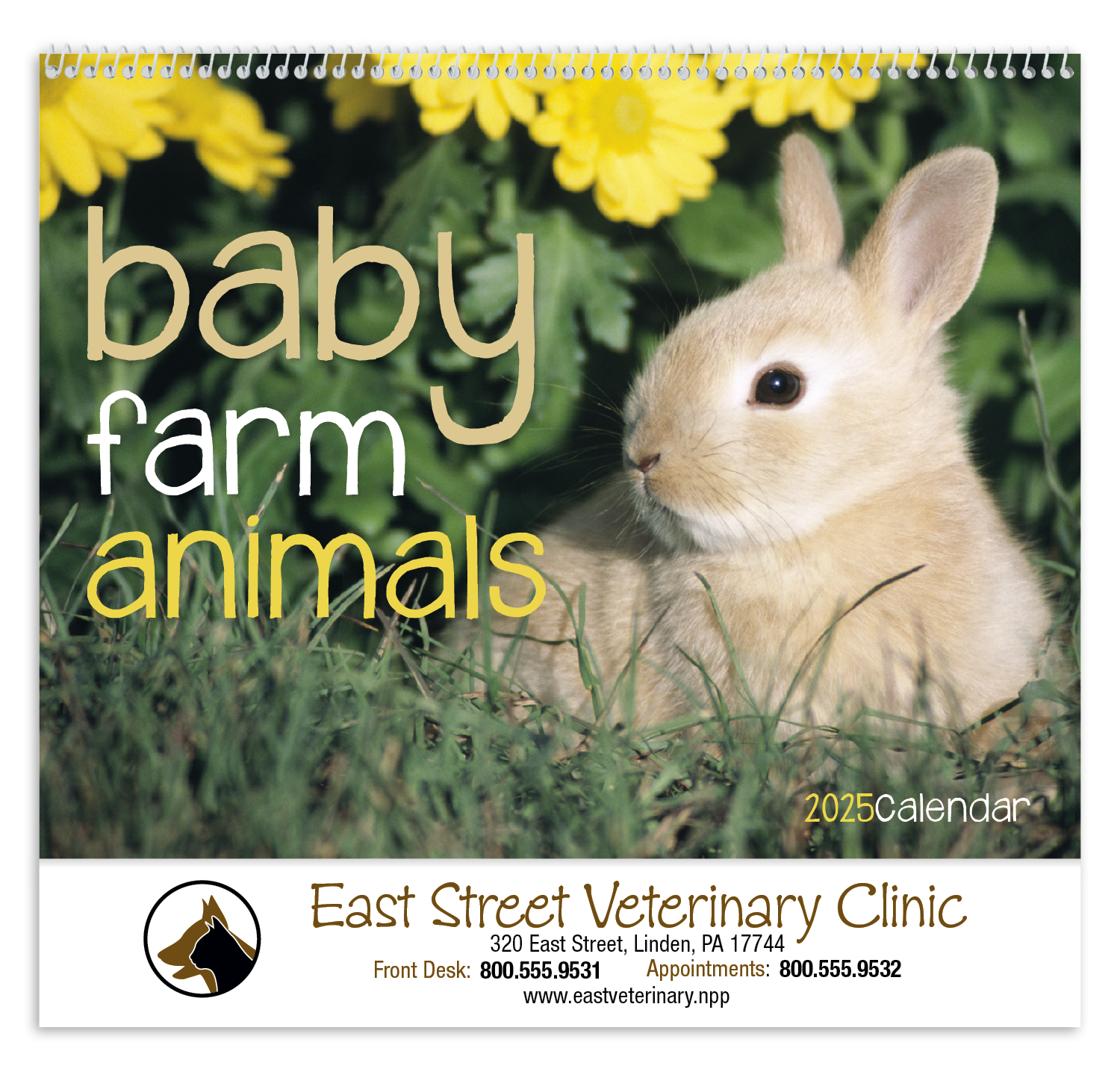 Baby Farm Animals Spiral Calendar Product Image