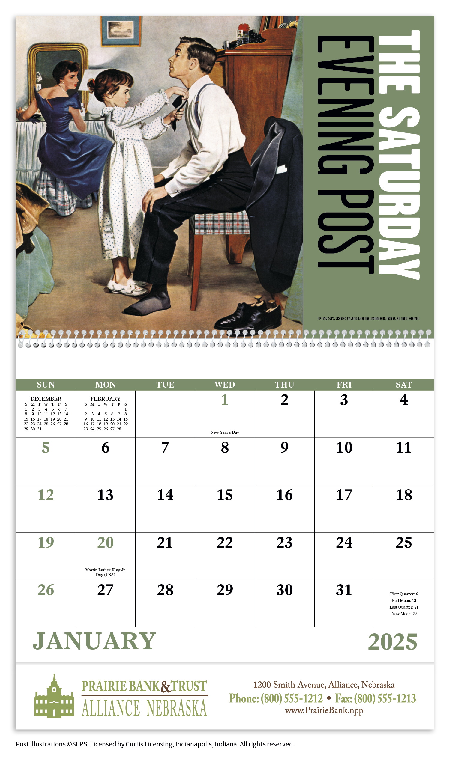 The Saturday Evening Post Spiral Calendar Product Image