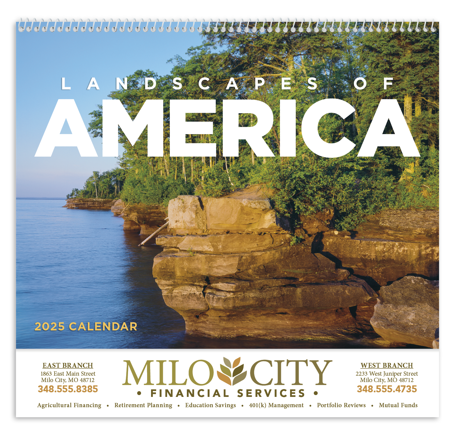 Landscapes of America Spiral Calendar Product Image