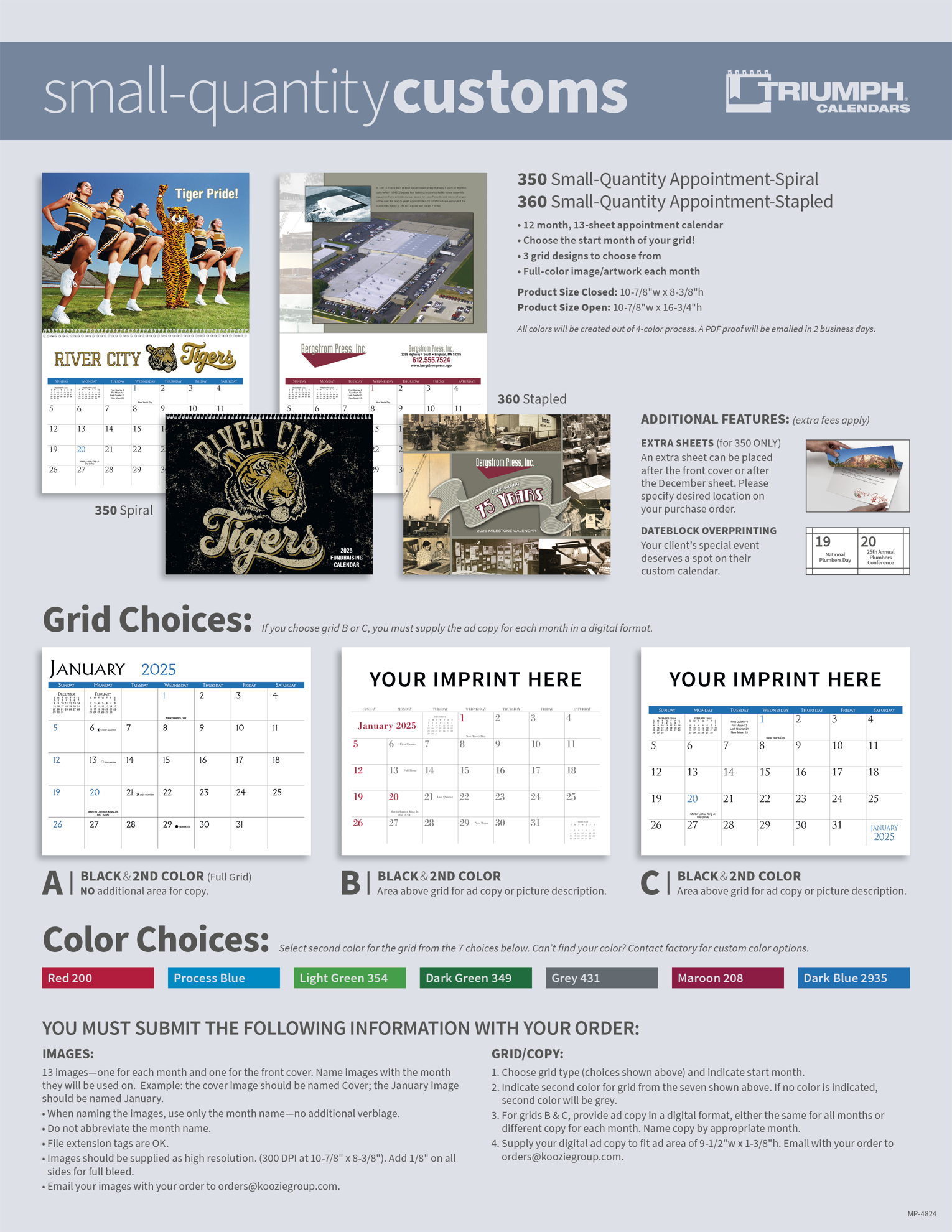 Small Quantity Custom Spiral Calendar Product Image