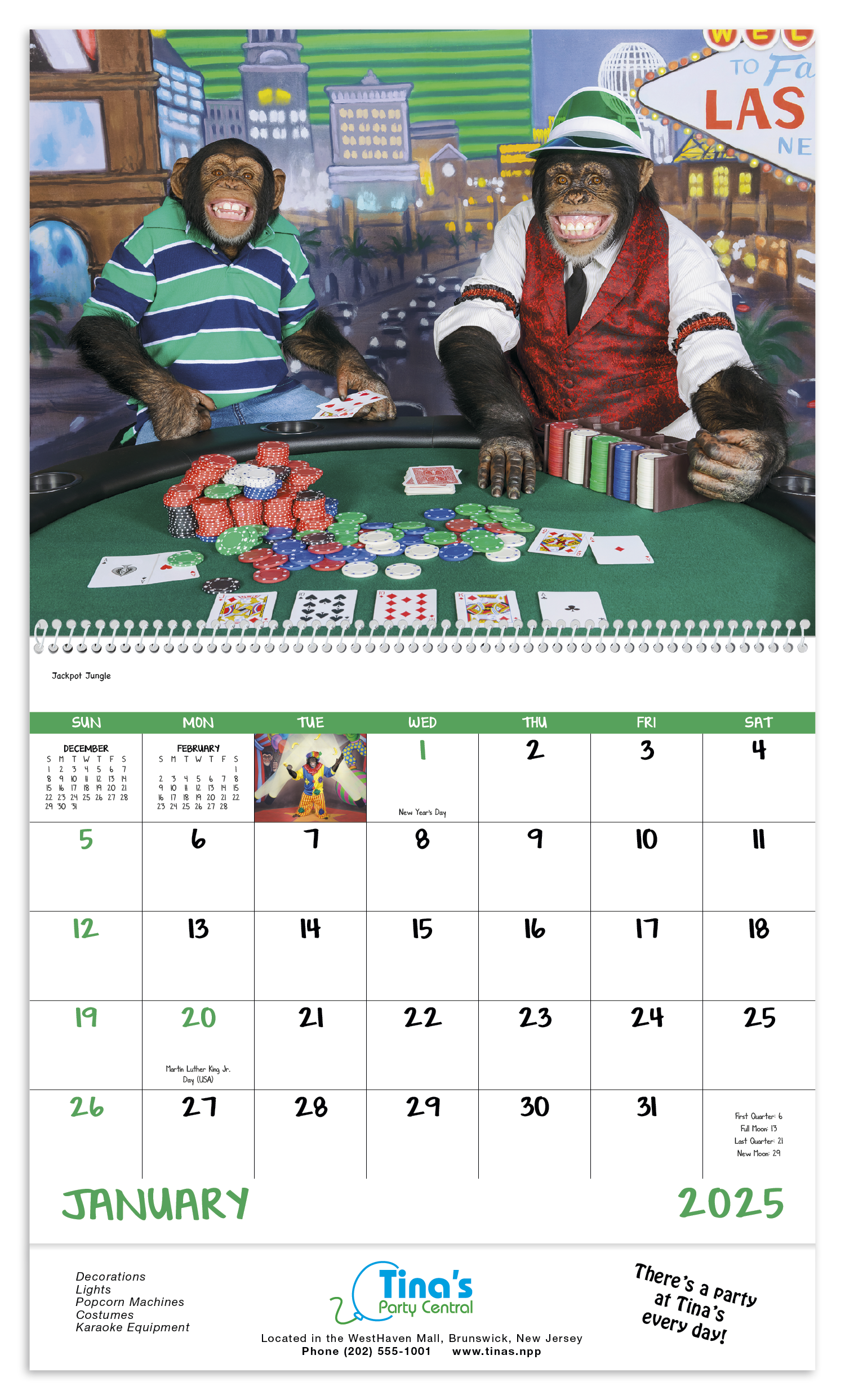 Monkey Mischief Spiral Calendar Product Image
