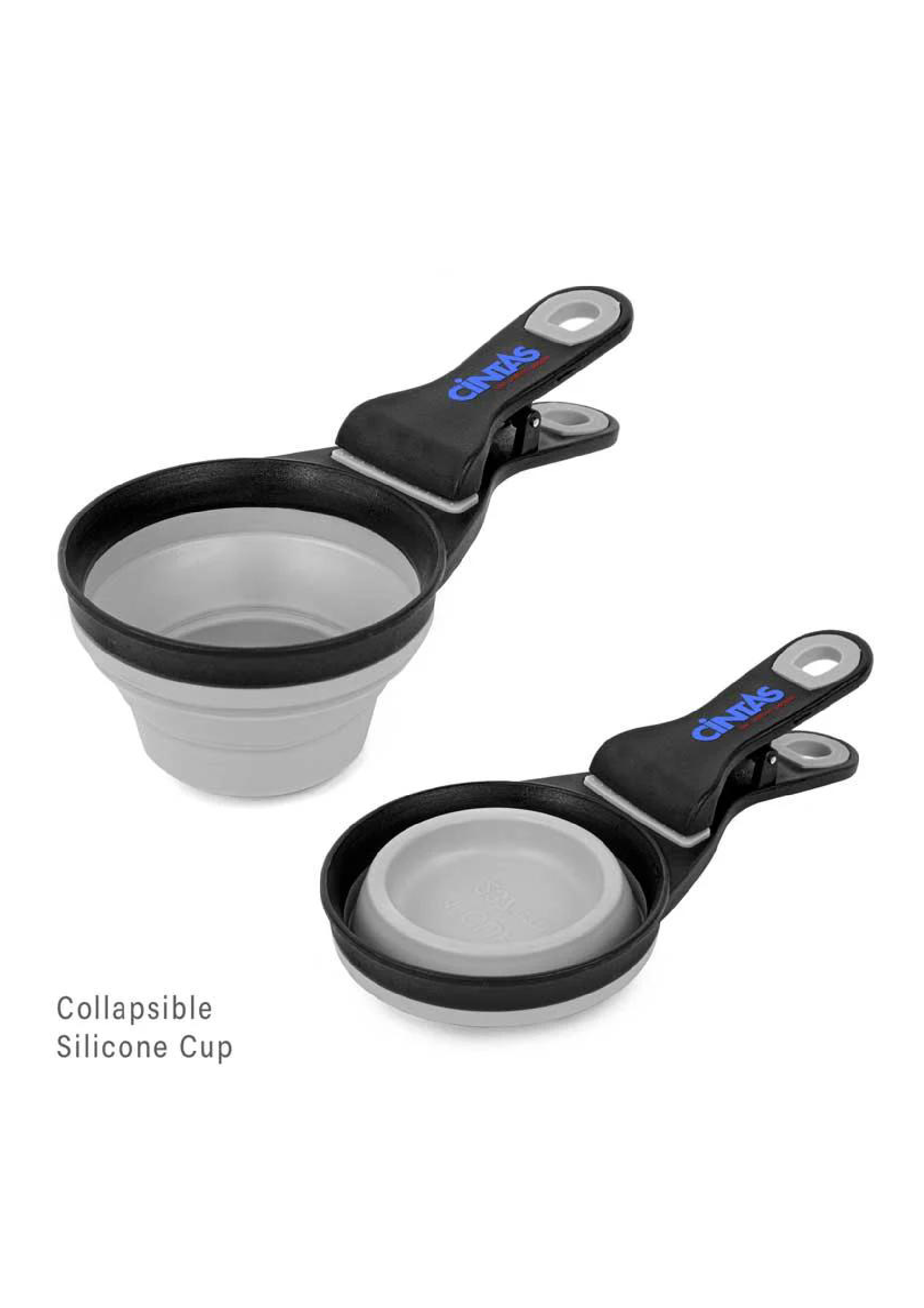 Collapsible Silicone Pet Food Scoop & Bag Clip Product Image