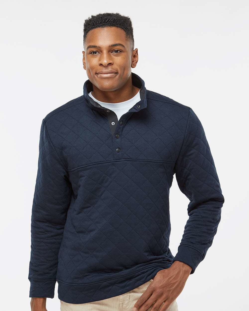 J. America Quilted Snap Pullover Product Image