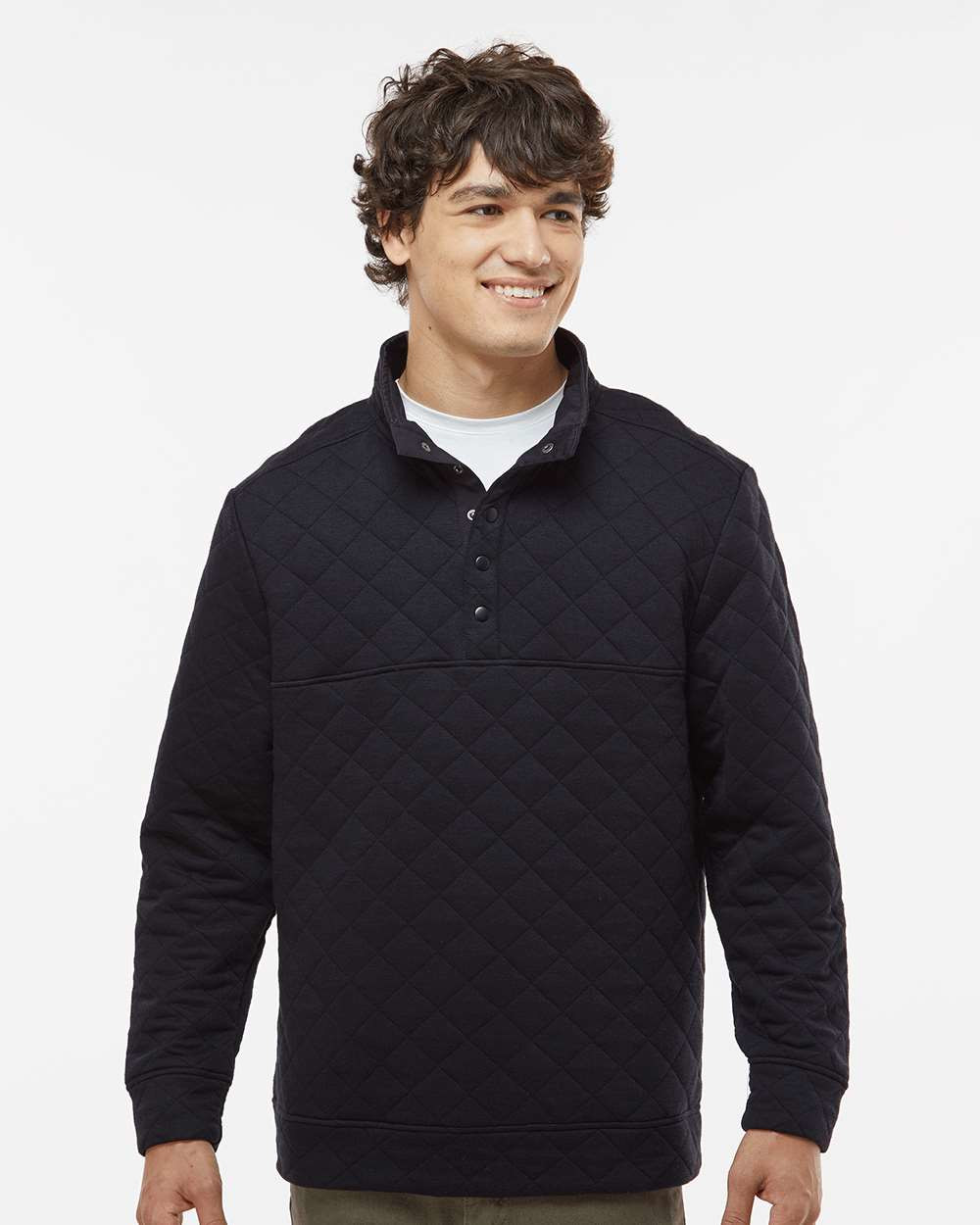 J. America Quilted Snap Pullover Product Image