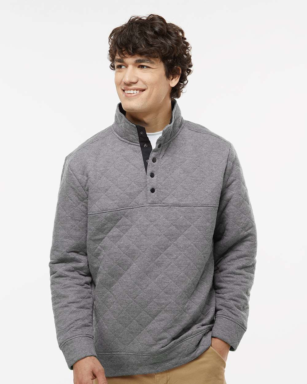 J. America Quilted Snap Pullover Product Image