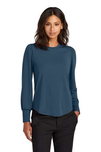 Mercer+Mettle® Women’s Stretch Jersey Long Sleeve Blouson Top Product Image