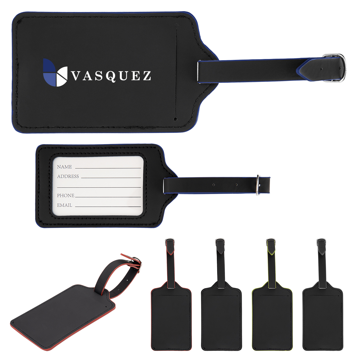 Recycled Leatherette Luggage Tag Product Image