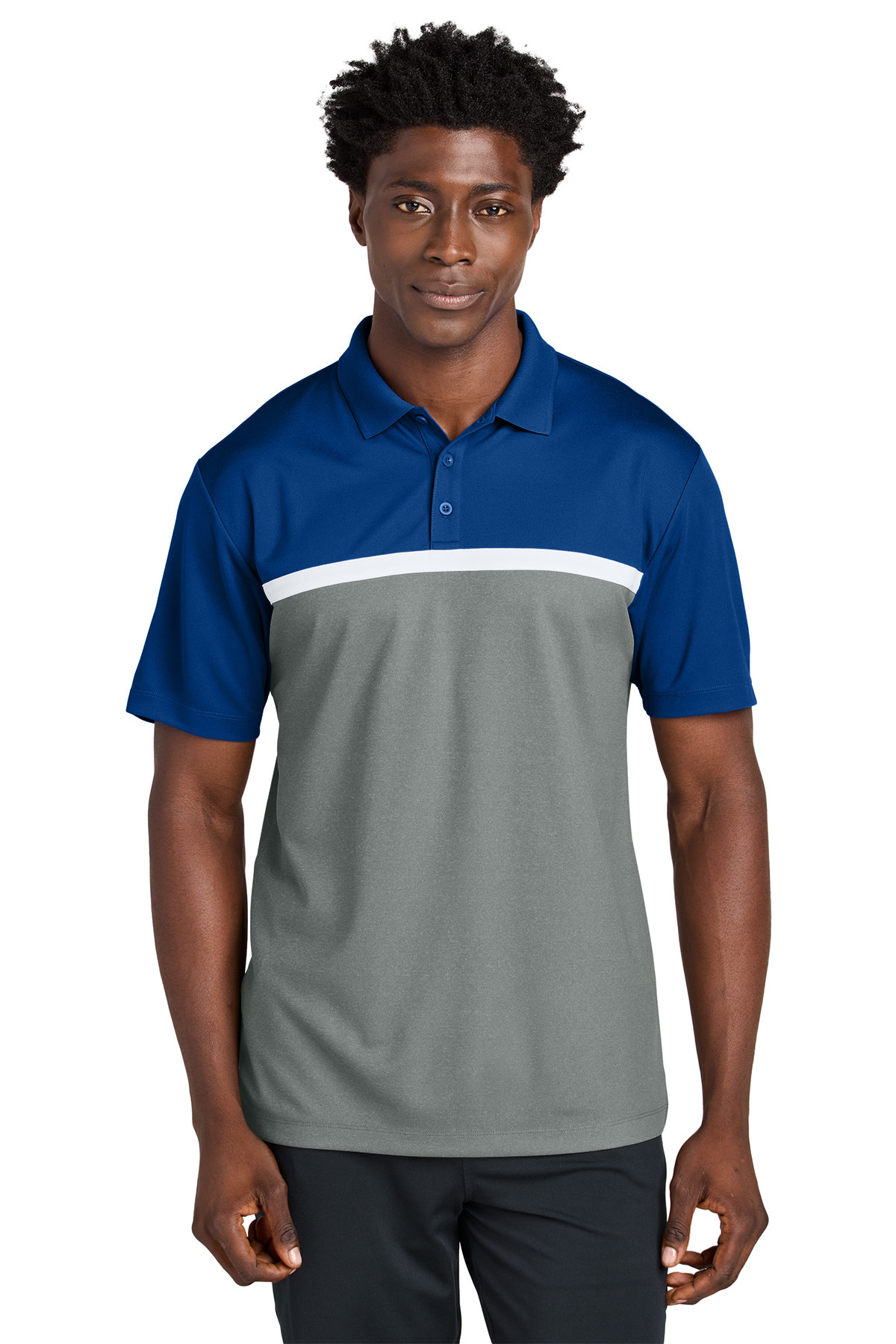 Sport-Tek UV Micropique Colorblock Polo Product Image