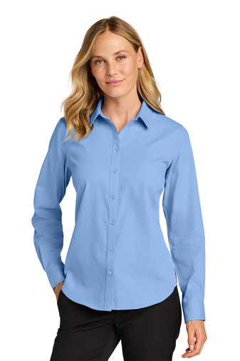 Port Authority Women’s Long Sleeve Nailhead Easy Care Shirt Product Image