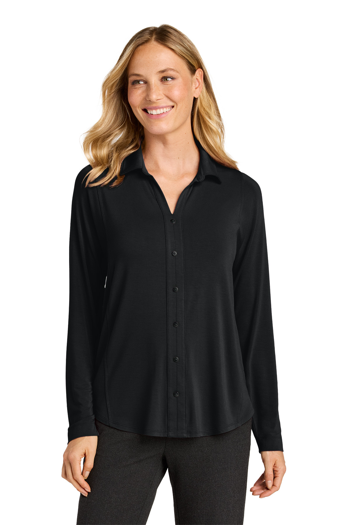 Port Authority Women’s Luxe Knit Button Tunic Product Image