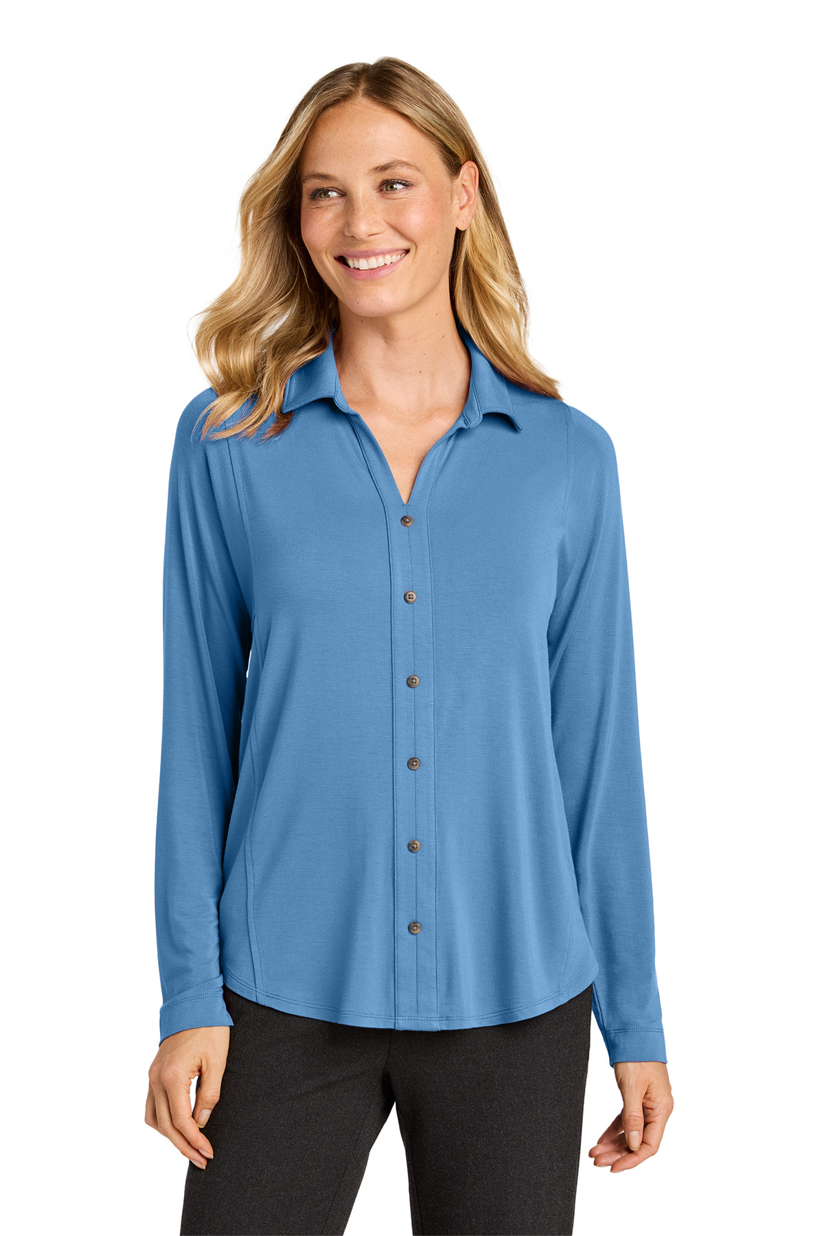 Port Authority Women’s Luxe Knit Button Tunic Product Image