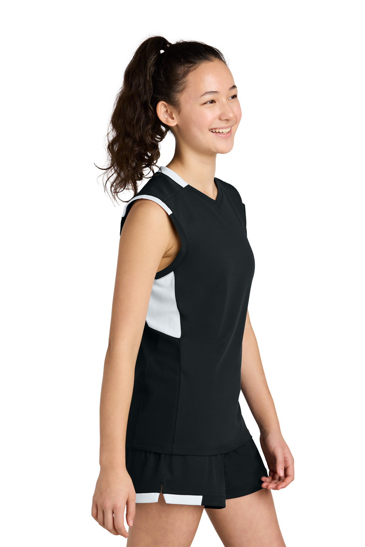 Sport-Tek Youth Club Sleeveless V-Neck Product Image