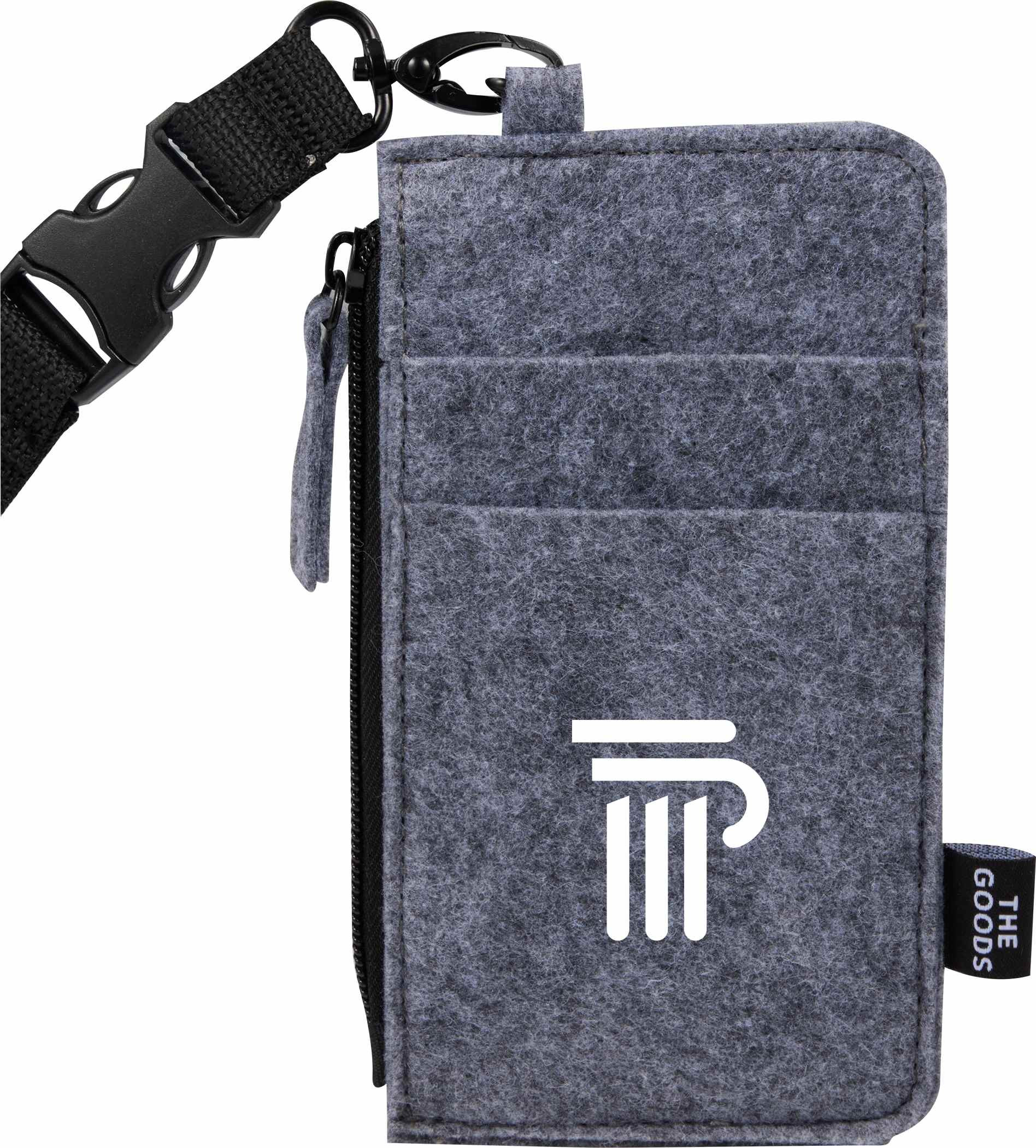 THE GOODS™ Recycled Felt Lanyard Wallet Product Image