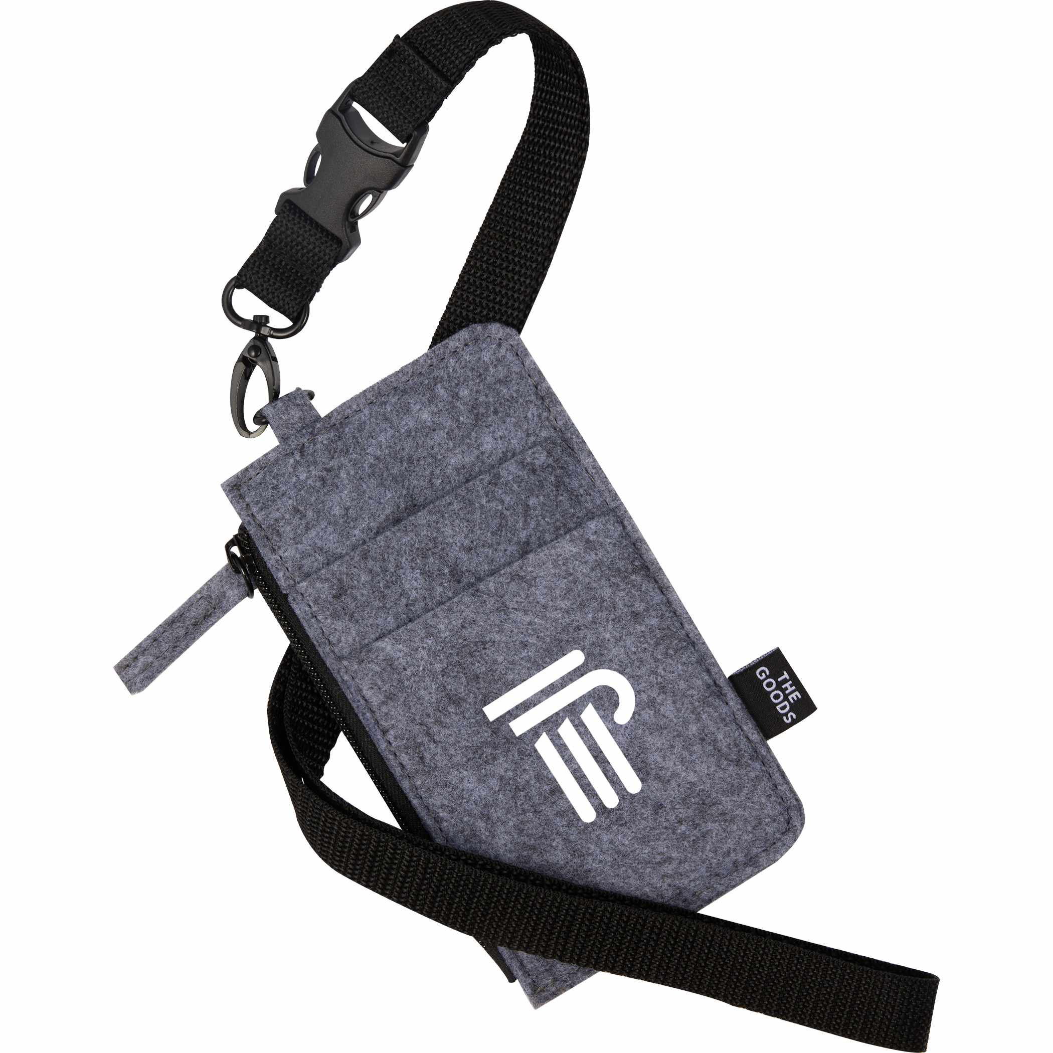 THE GOODS™ Recycled Felt Lanyard Wallet Product Image