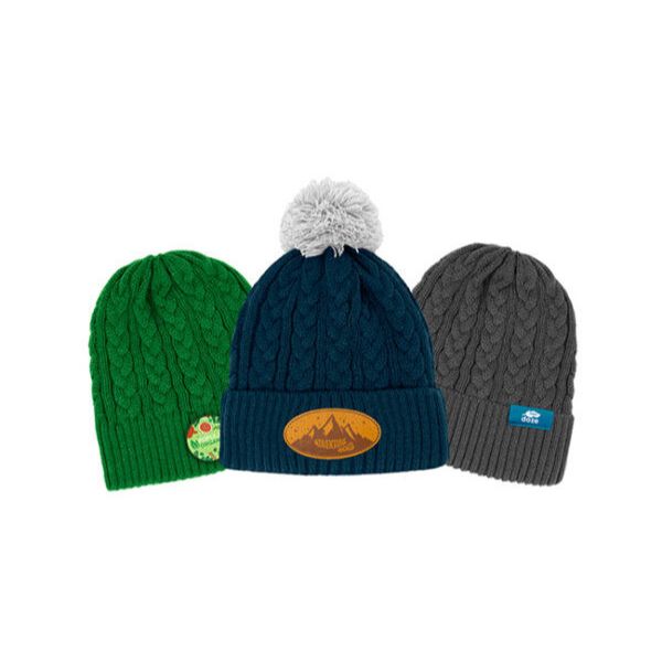 Custom Cable Knit Beanie Product Image