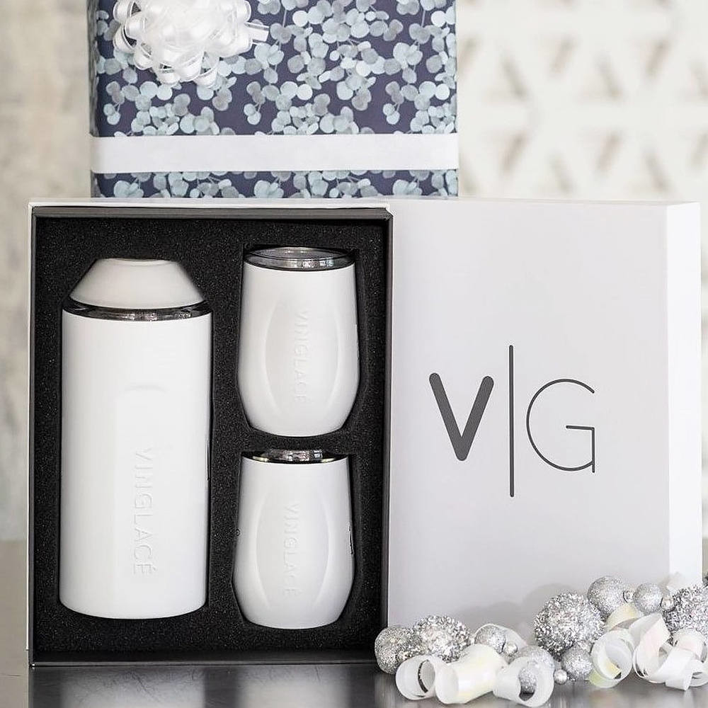 Vinglacé® Wine Bottle Insulator & 2 Glass Gift Set Product Image