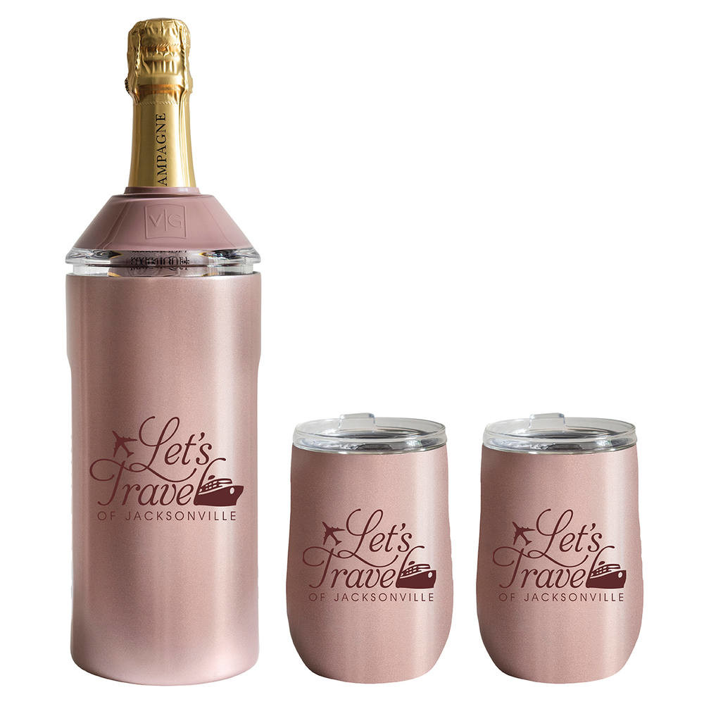 Vinglacé® Wine Bottle Insulator & 2 Glass Gift Set Product Image