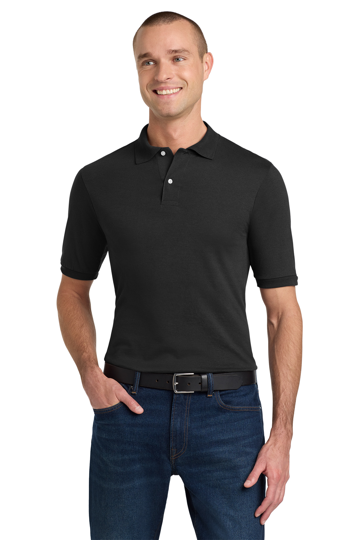 JERZEES® SpotShield 5.6-Ounce Jersey Knit Sport Shirt Product Image