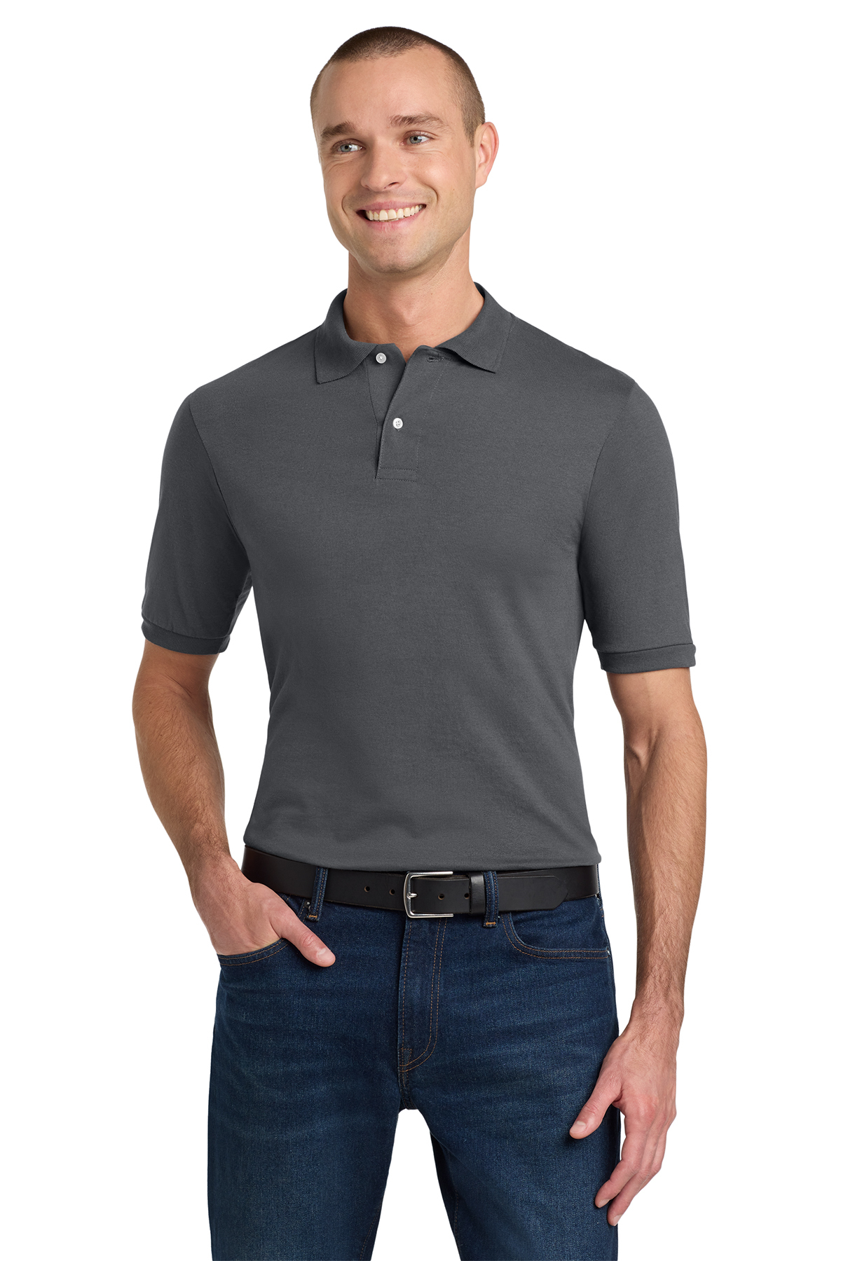JERZEES® SpotShield 5.6-Ounce Jersey Knit Sport Shirt Product Image