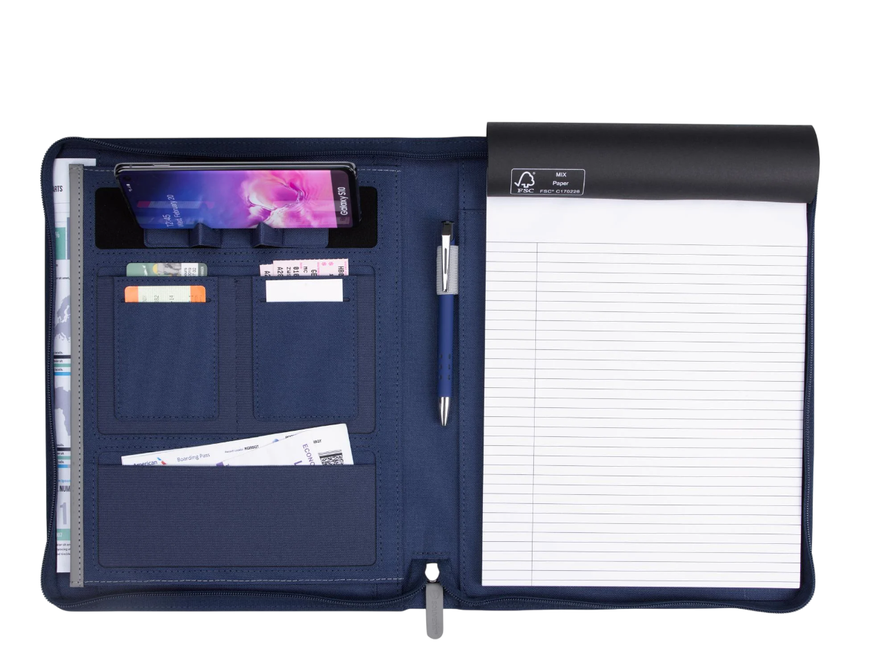 Souvenir® Armor Zippered Padfolio with Armor Pen Product Image