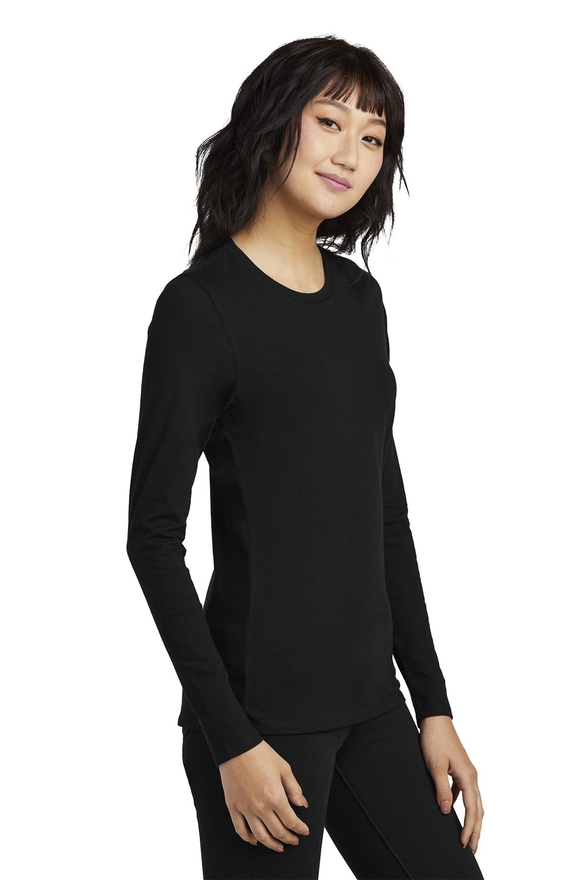 District Women's Perfect Blend® CVC Long Sleeve Tee Product Image