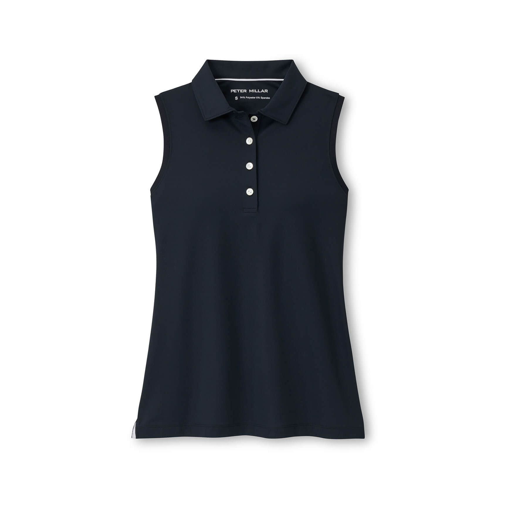 Peter Millar Women's Banded Sport Mesh Sleeveless Button Polo Product Image