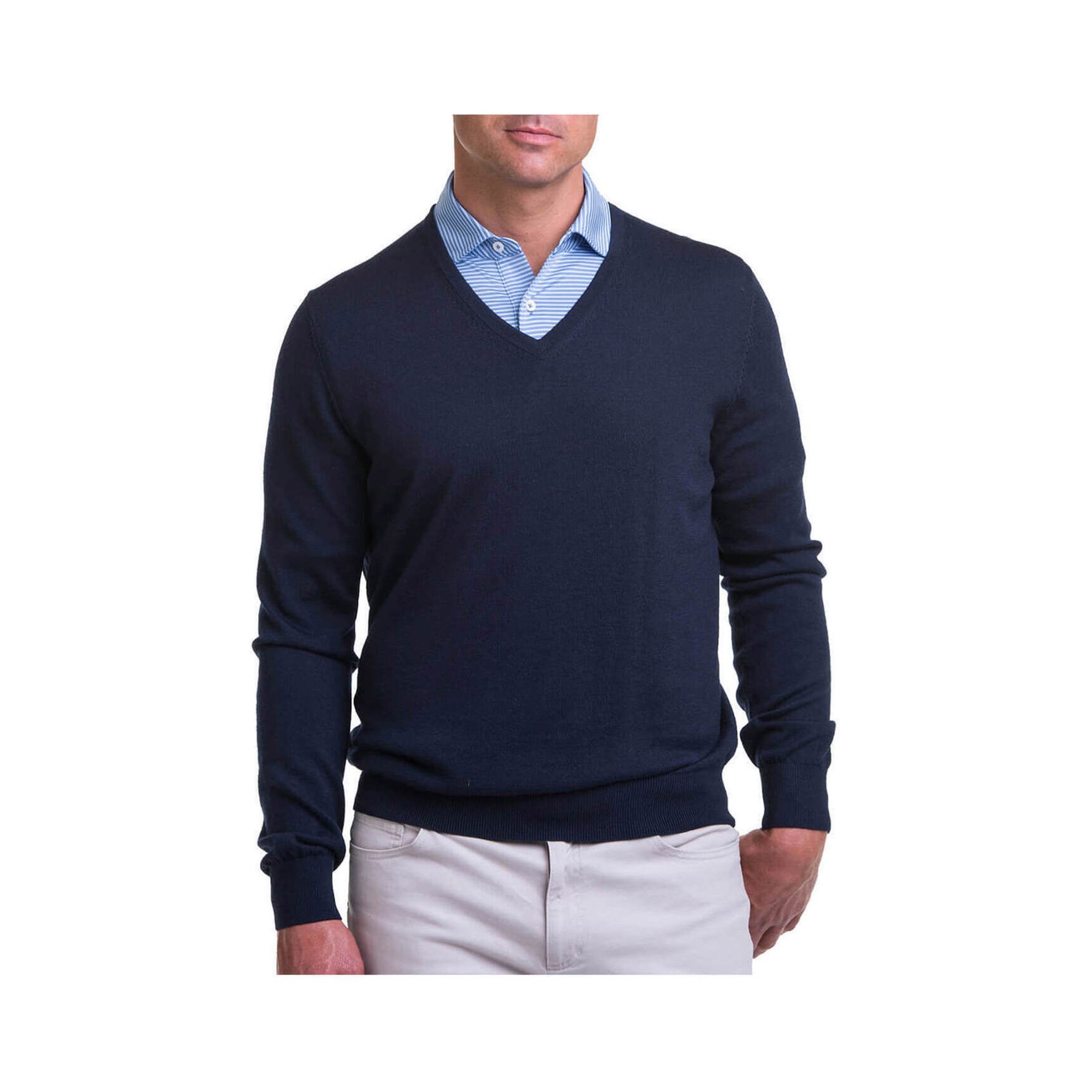 Fairway & Greene Men's Baruffa V-Neck Sweater Product Image