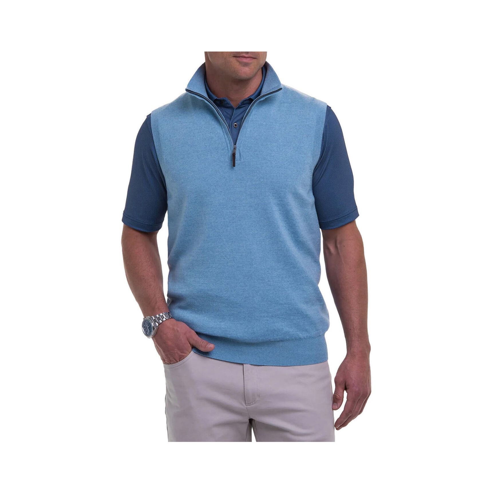 Fairway & Greene Men's Baruffa Quarter-Zip Windvest Product Image