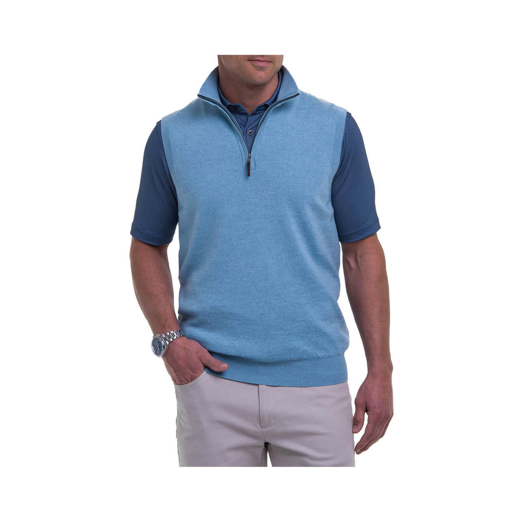 Fairway & Greene Men's Baruffa Quarter-Zip Windvest Product Image