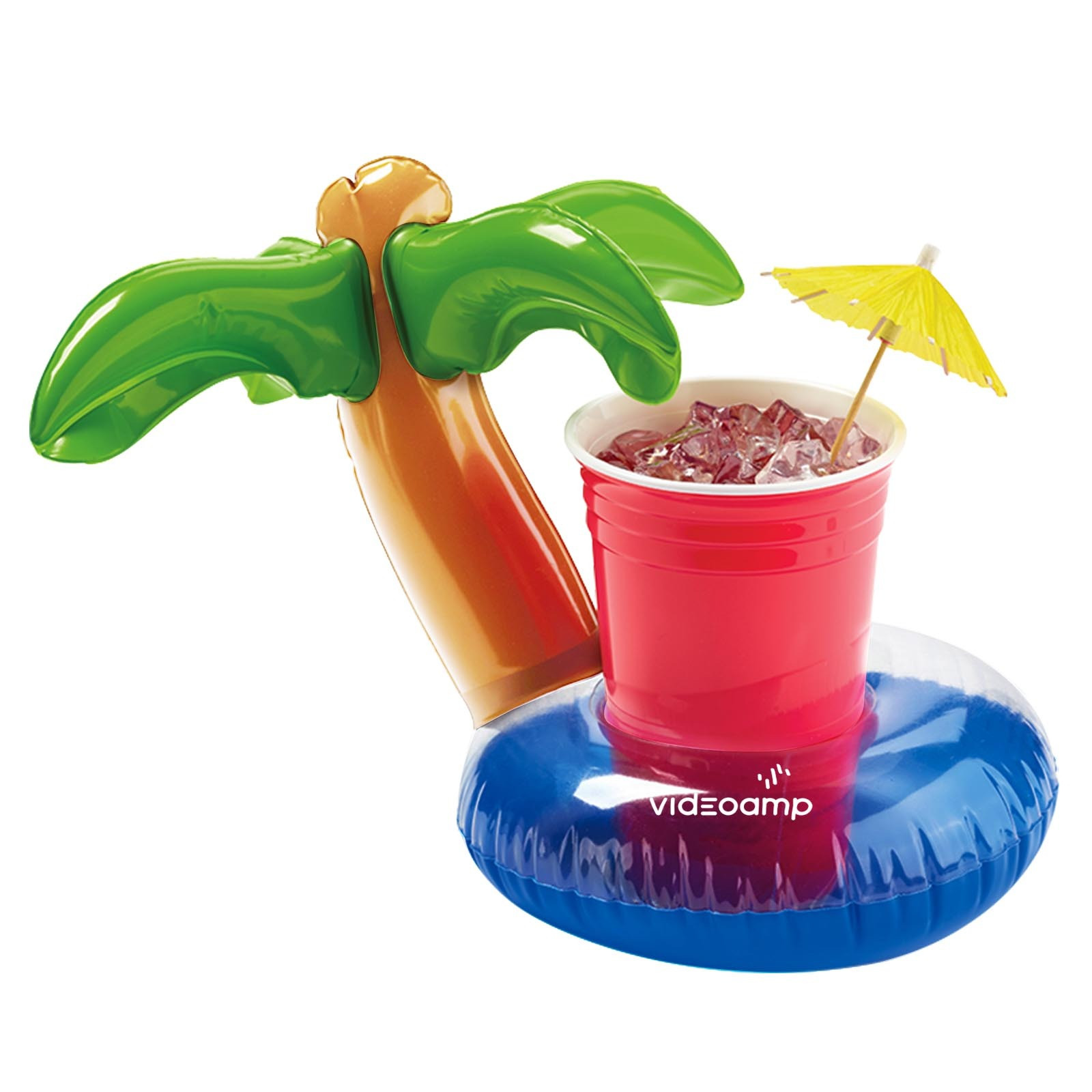 Inflatable 7" Palm Tree Lagoon Beverage Coaster Product Image
