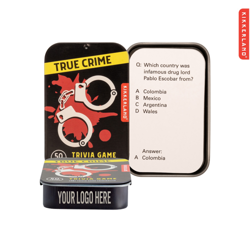 Kikkerland True Crime Trivia Tin Product Image