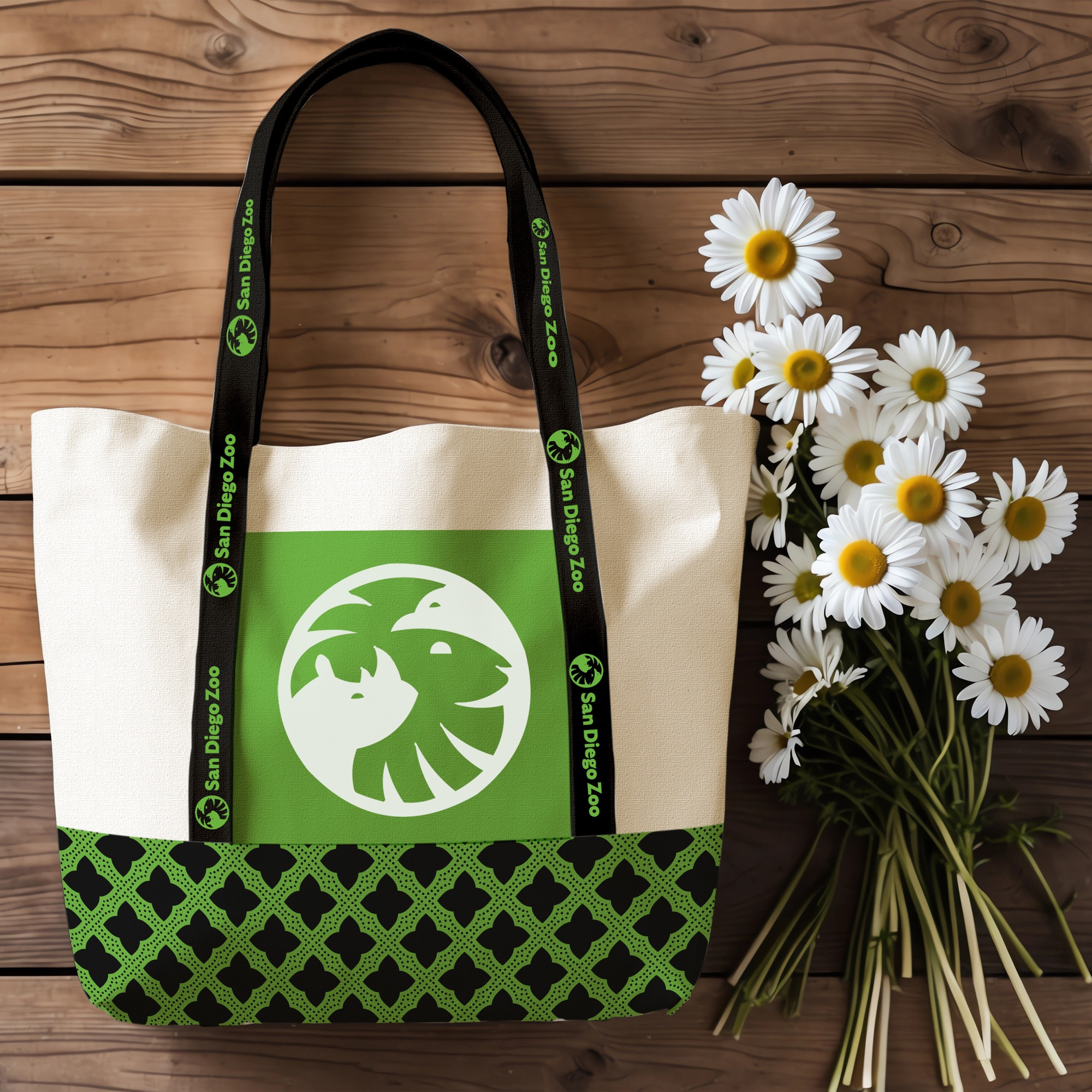 Custom Large rPET Canvas Tote Product Image