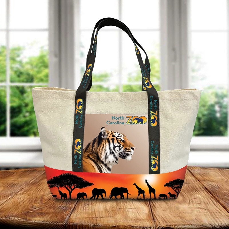 Custom Large rPET Canvas Tote Product Image