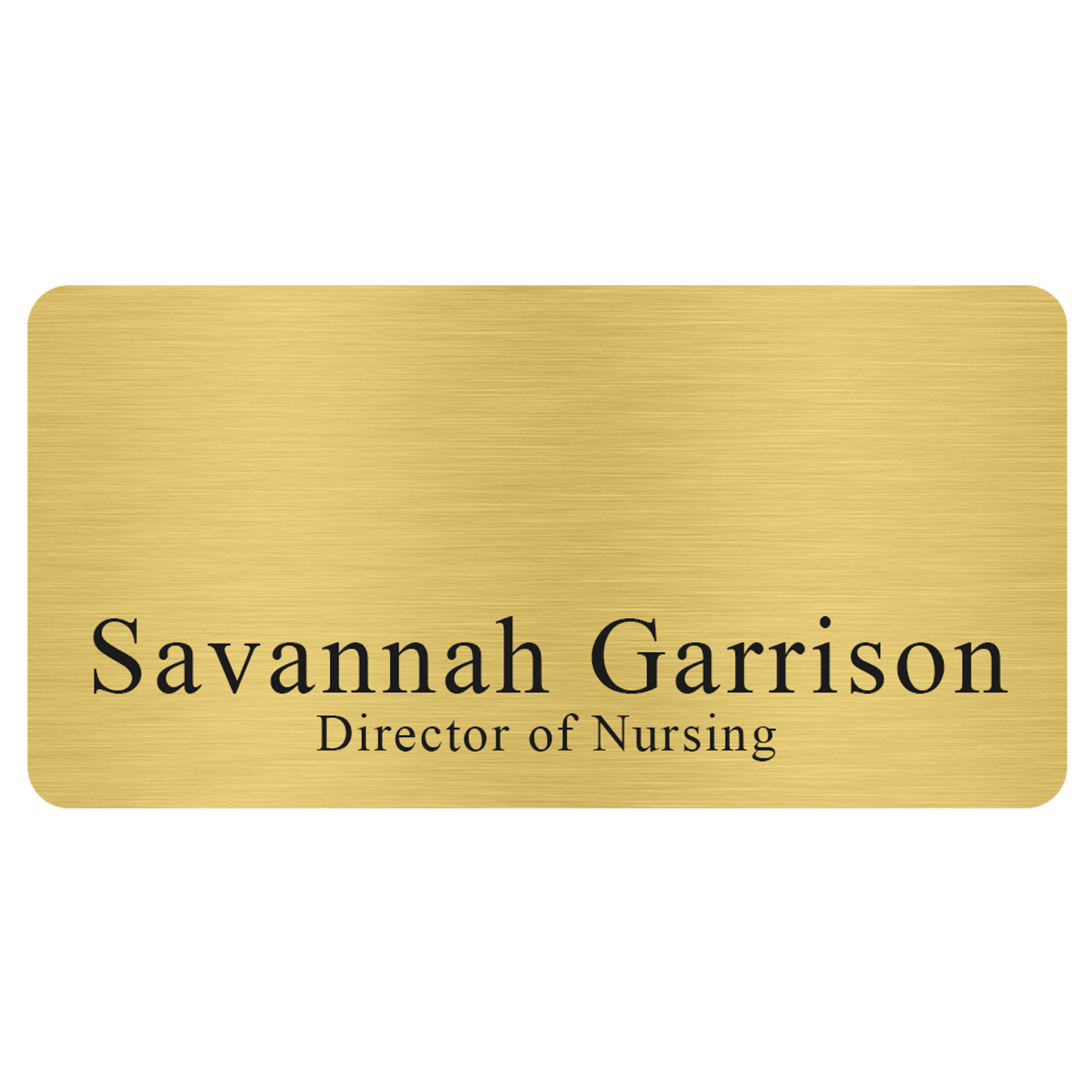1-1/2" x 3" Savannah Express Metal Name Badge Product Image